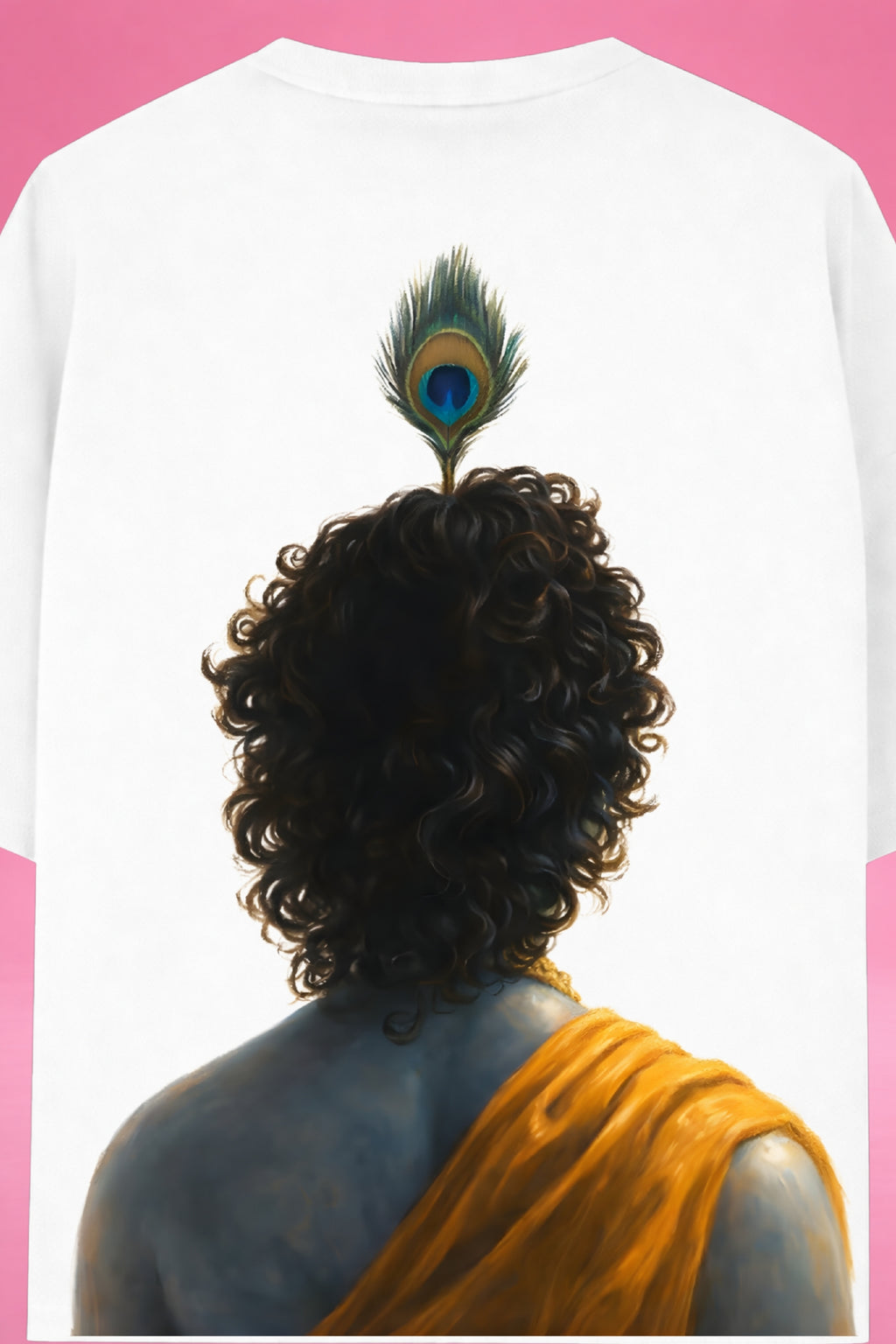 Divine Aura: Krishna Essence Oversized T-Shirt