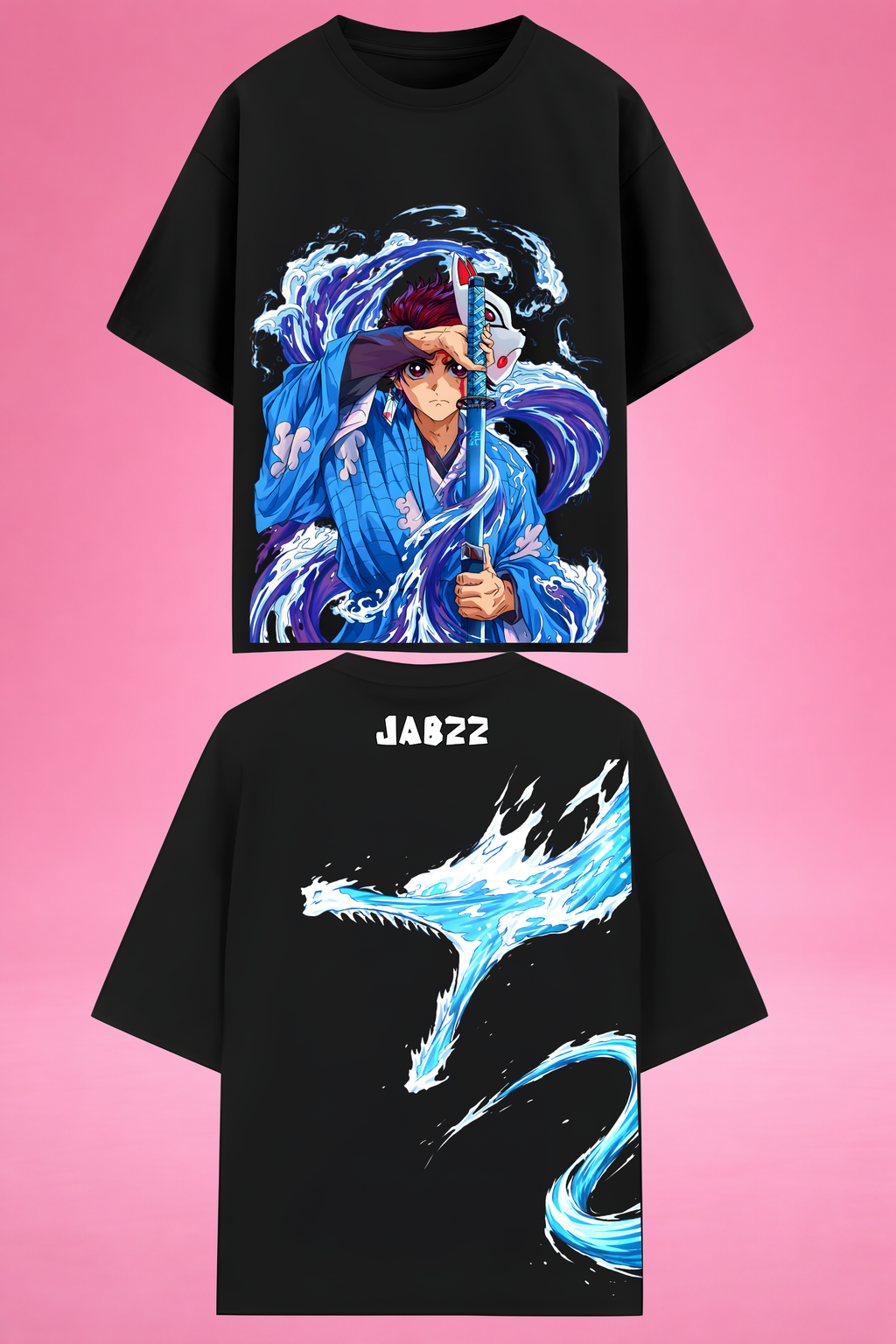 Aqua Blade Awakening Demon Slayer Oversized T-Shirt
