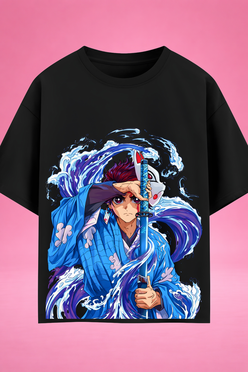 Aqua Blade Awakening Demon Slayer Oversized T-Shirt