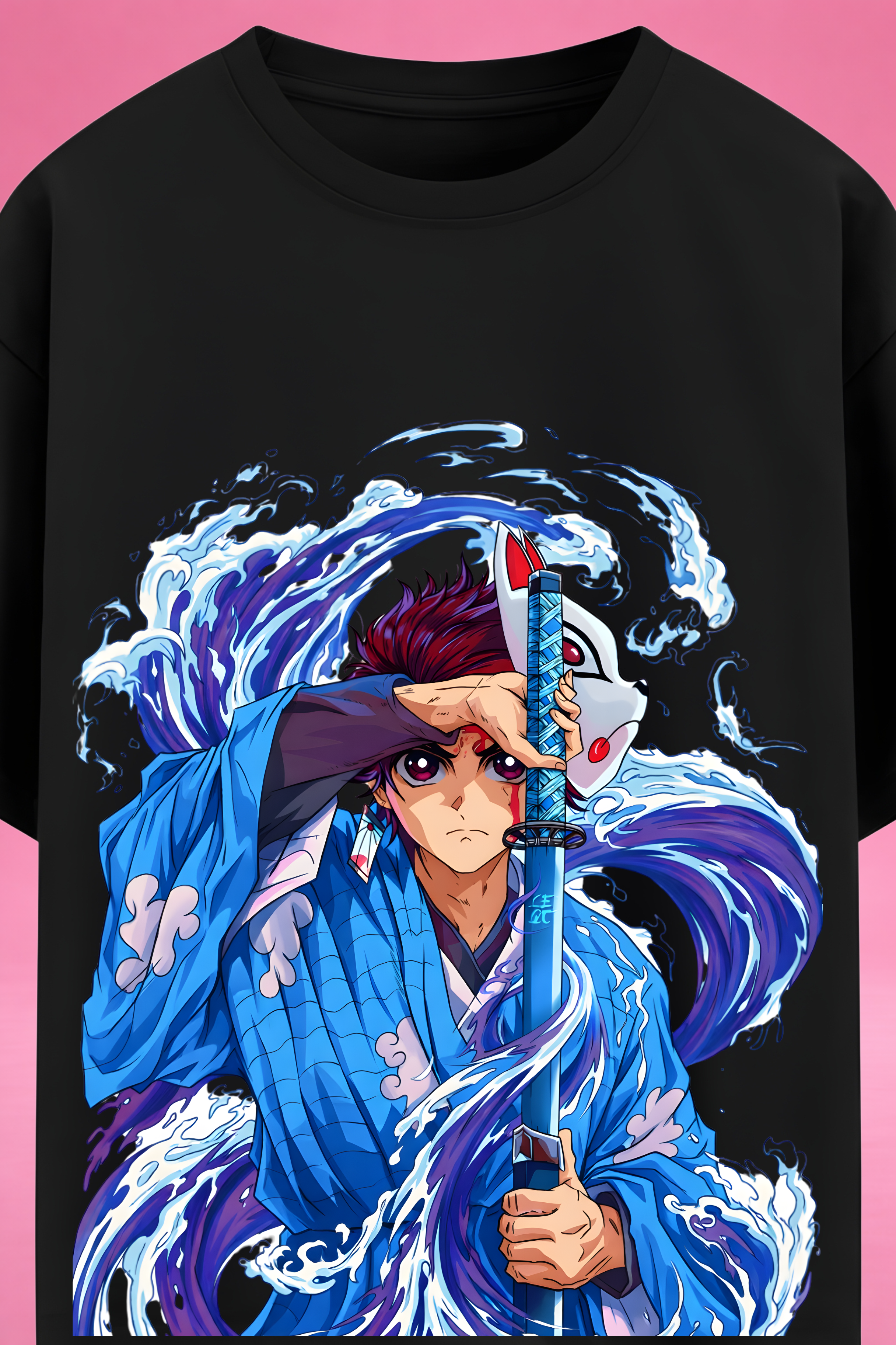 Aqua Blade Awakening Demon Slayer Oversized T-Shirt