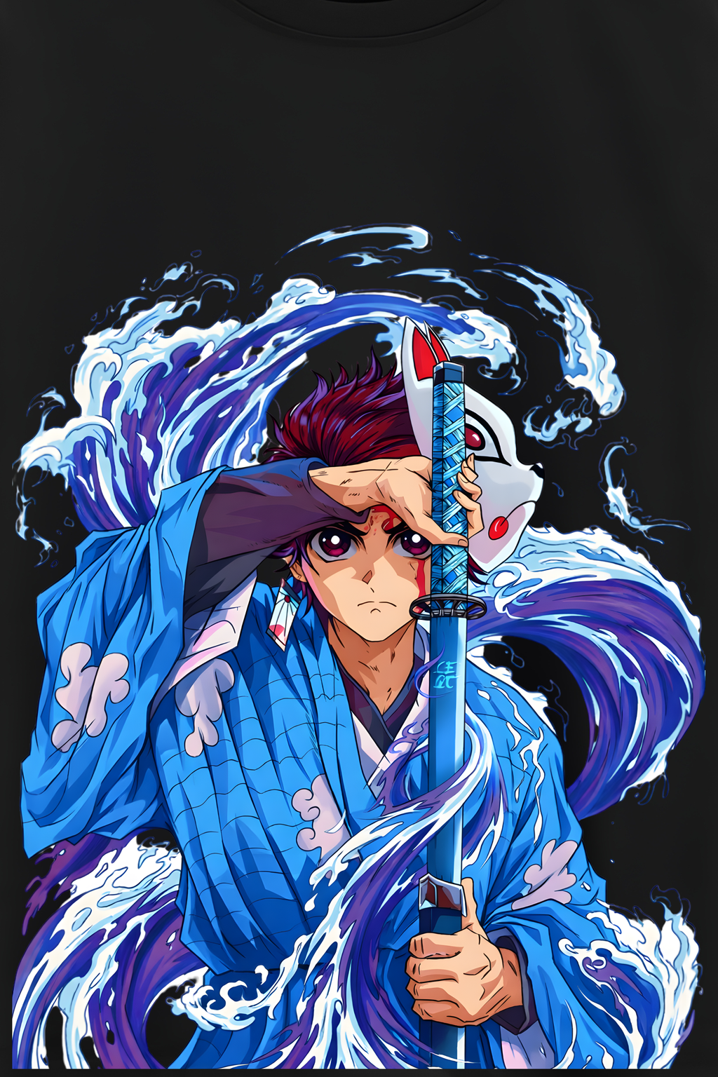 Aqua Blade Awakening Demon Slayer Oversized T-Shirt