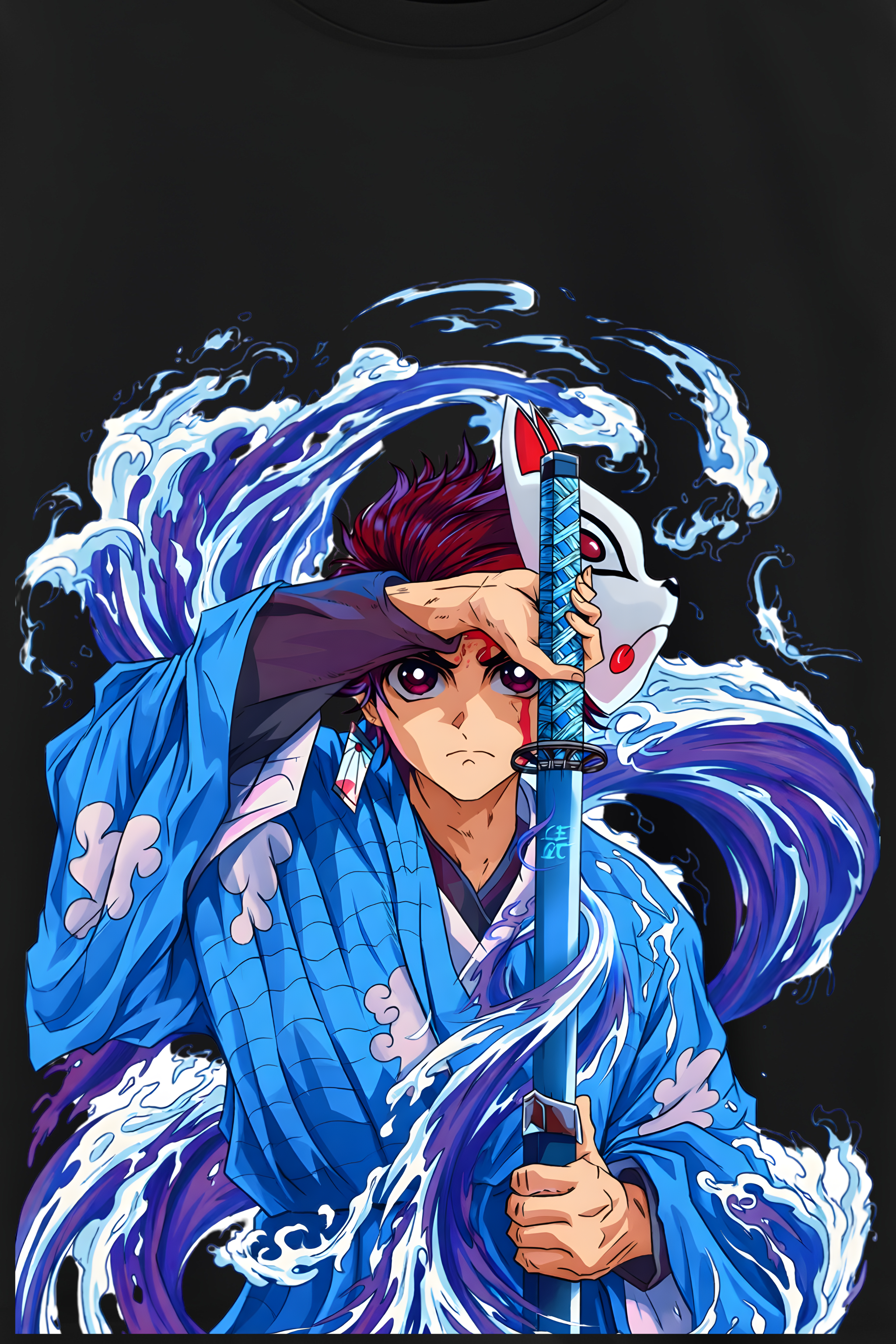 Aqua Blade Awakening Demon Slayer Oversized T-Shirt