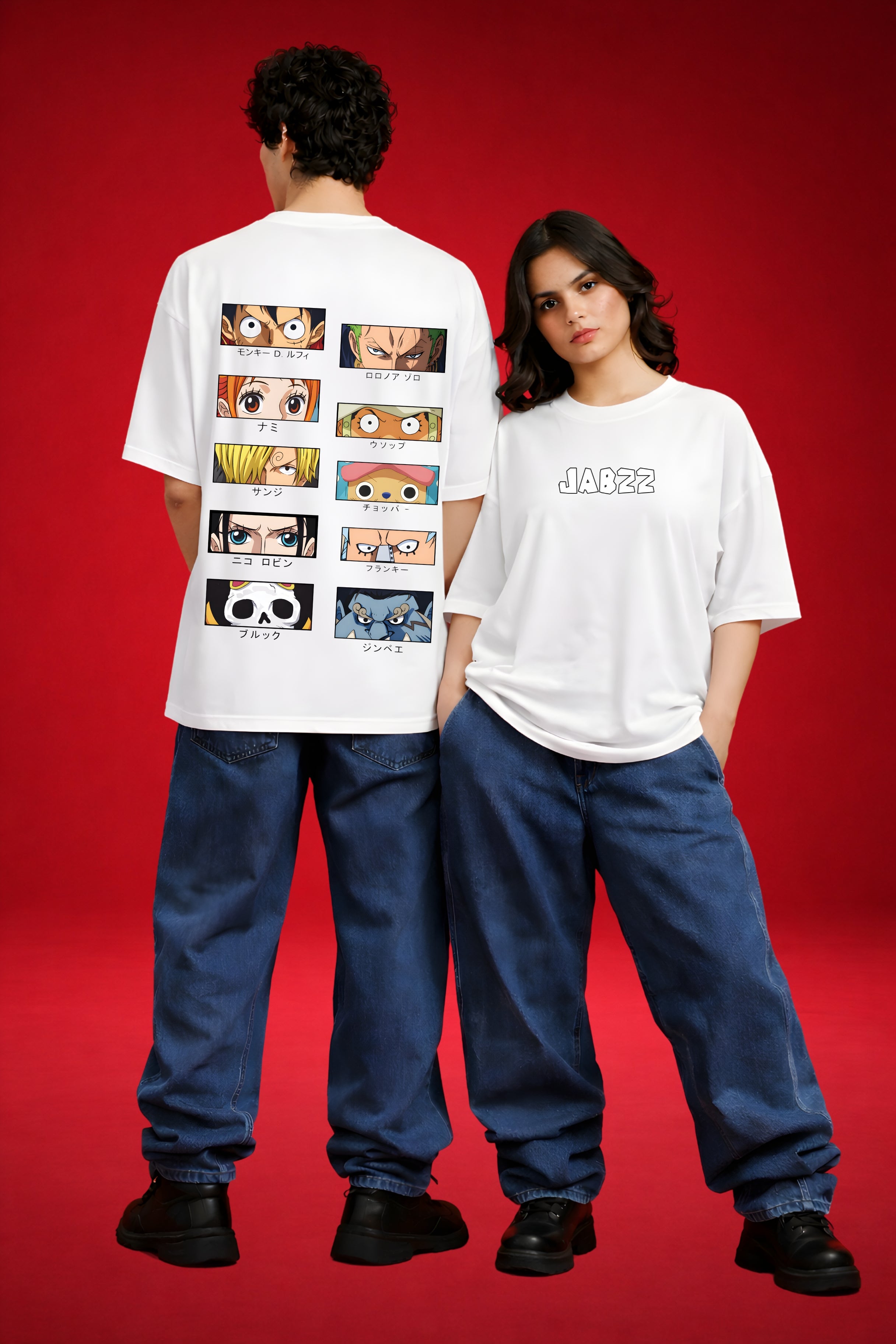 Strawhat Lineup One Piece Oversized T-Shirt