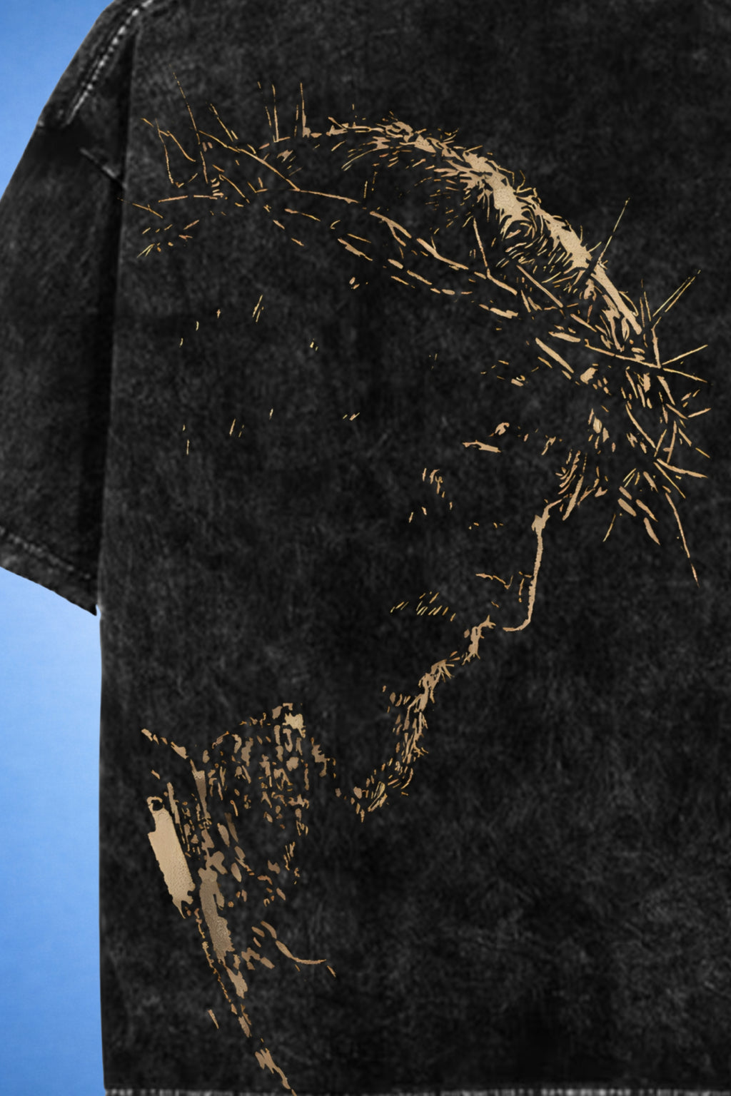 Crown of Sacrifice Acid Wash Oversized T-Shirt