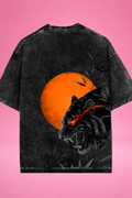 Eclipse Panther Acid Wash Oversized T-Shirt