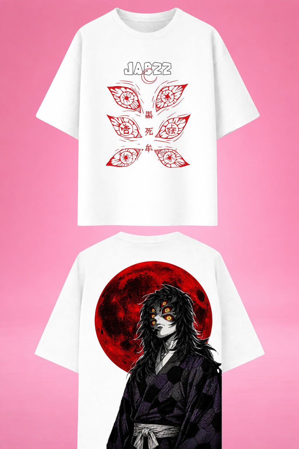 Moon of Six Eyes Kokushibo Demon Slayer Oversized T-Shirt