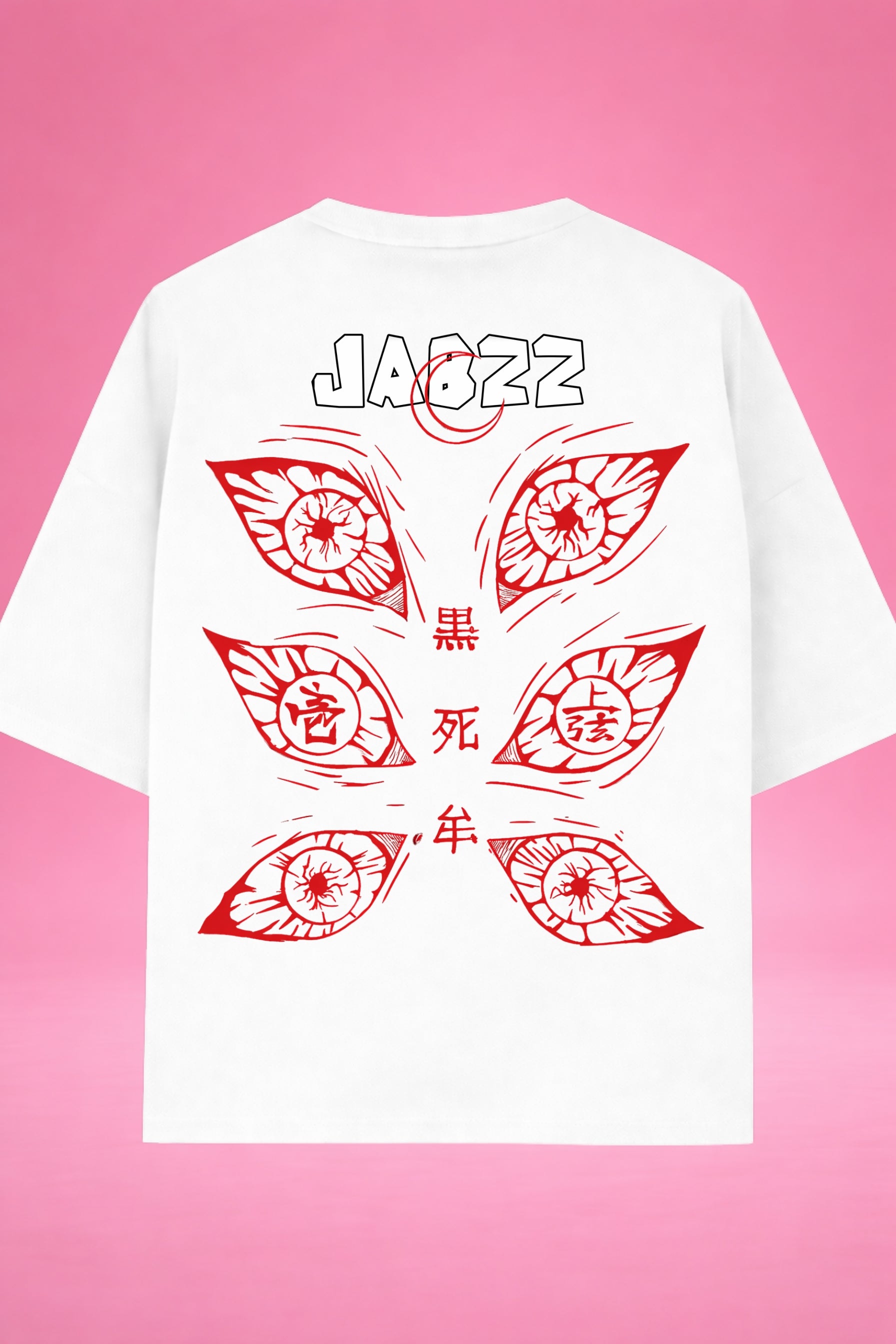 Crimson Six Eyes Demon Slayer Oversized T-Shirt