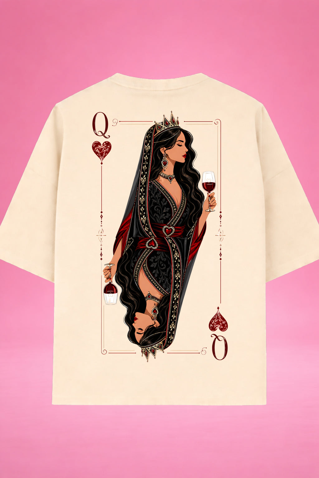 Royal Queen of Hearts Oversized T-Shirt