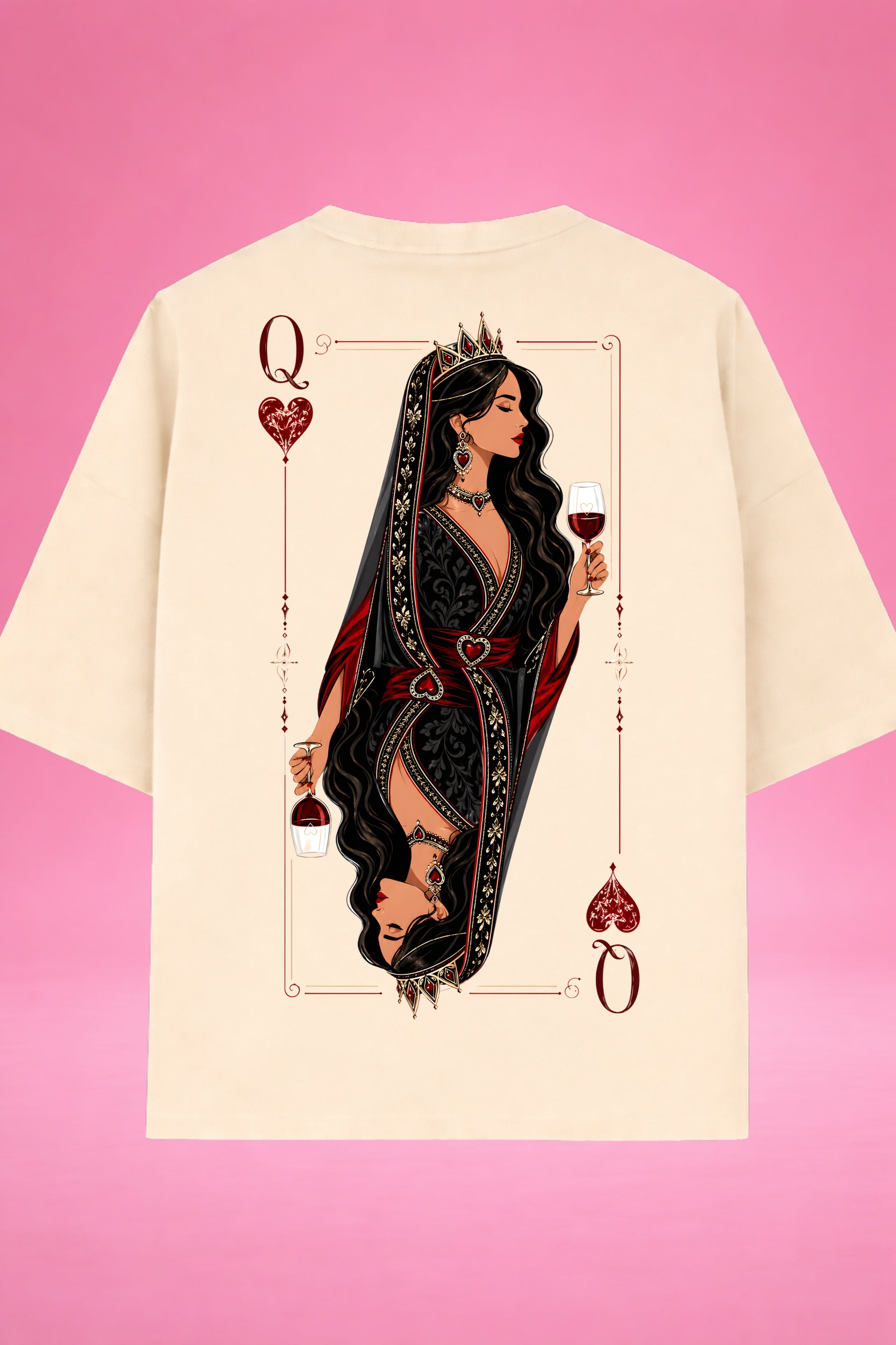 Royal Queen of Hearts Oversized T-Shirt