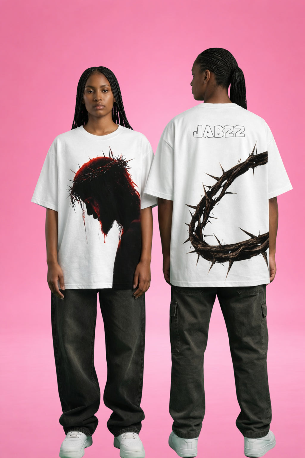 Sacred Silence: Crown of Thorns Oversized T-Shirt
