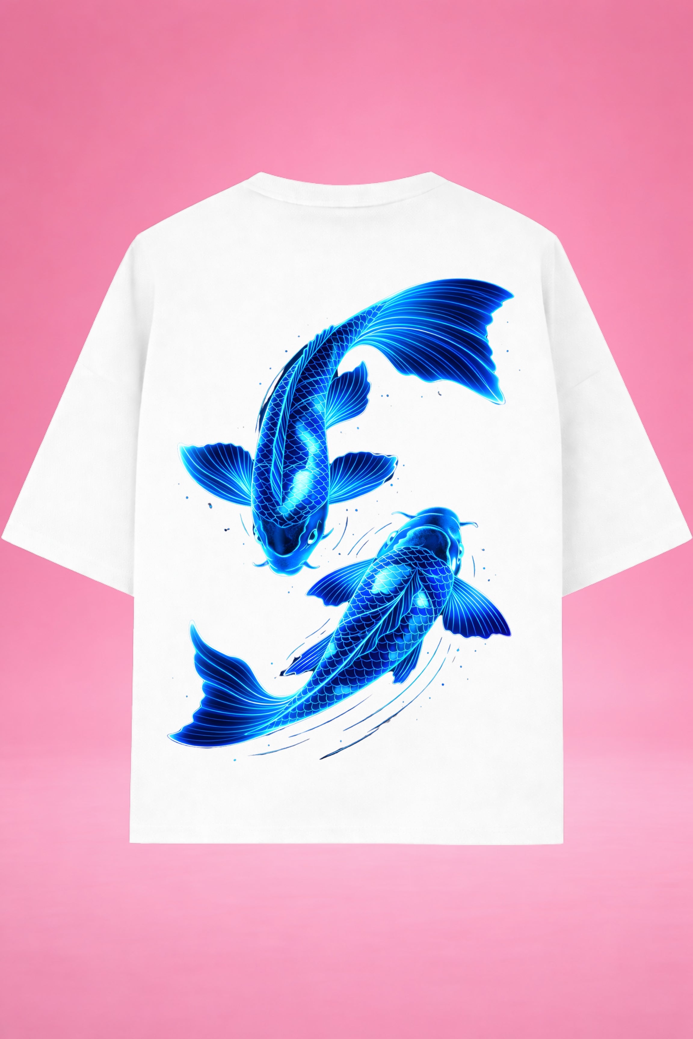Neon Koi Flow Oversized T-Shirt