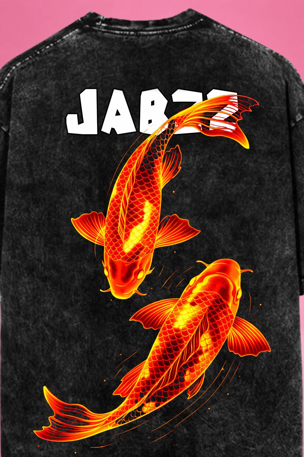 Neon Koi Ascend Acid Wash Oversized T-Shirt
