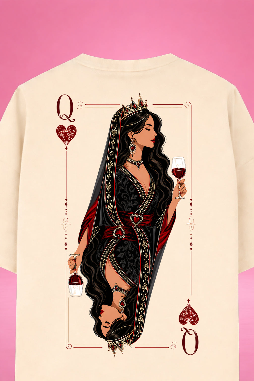 Royal Queen of Hearts Oversized T-Shirt