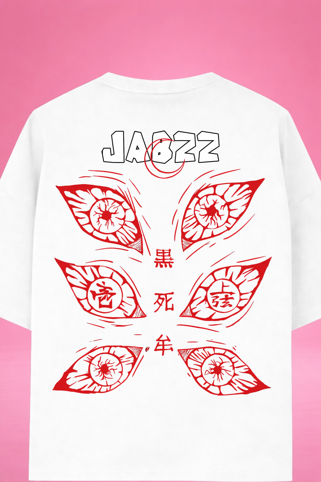 Crimson Six Eyes Demon Slayer Oversized T-Shirt