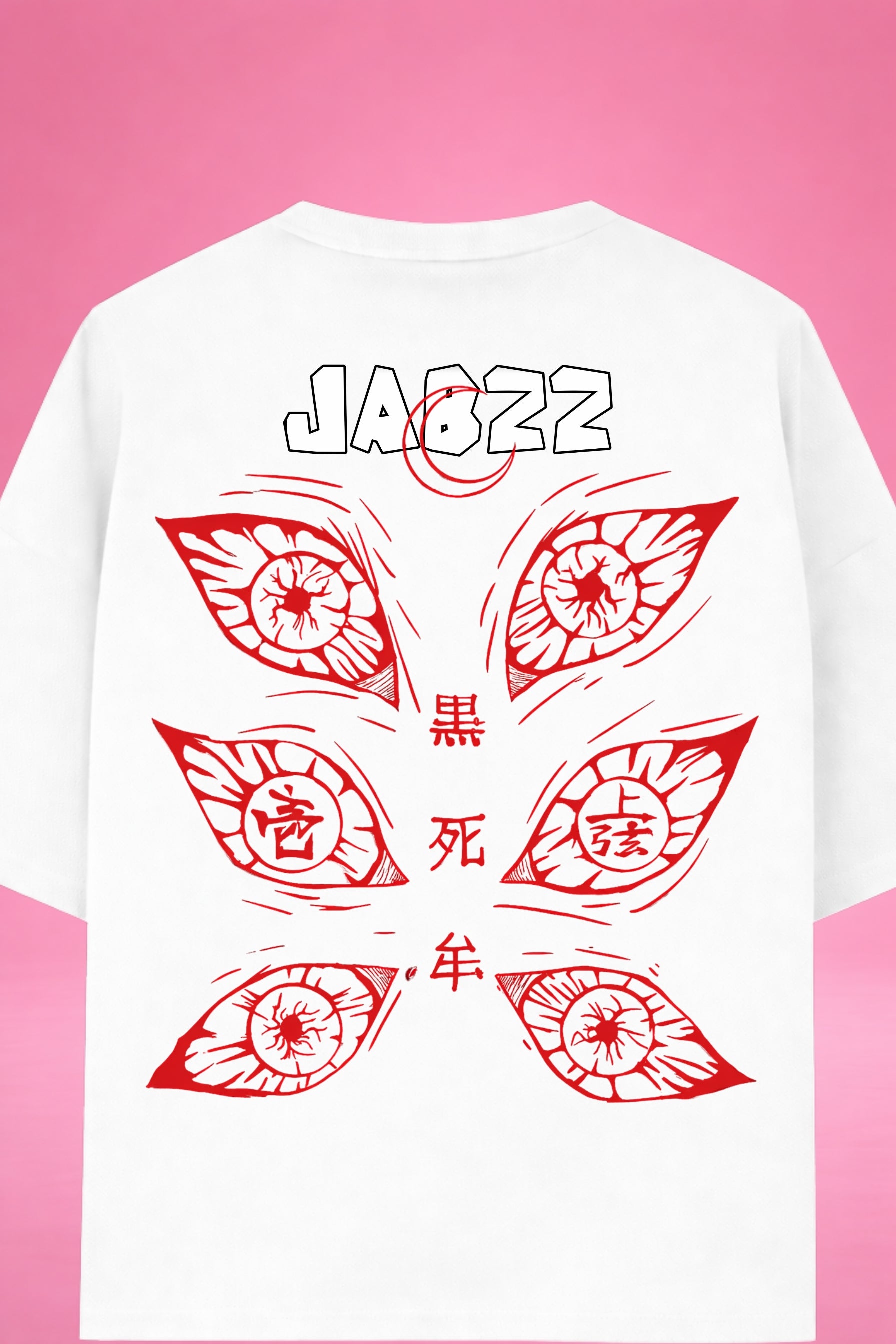 Crimson Six Eyes Demon Slayer Oversized T-Shirt