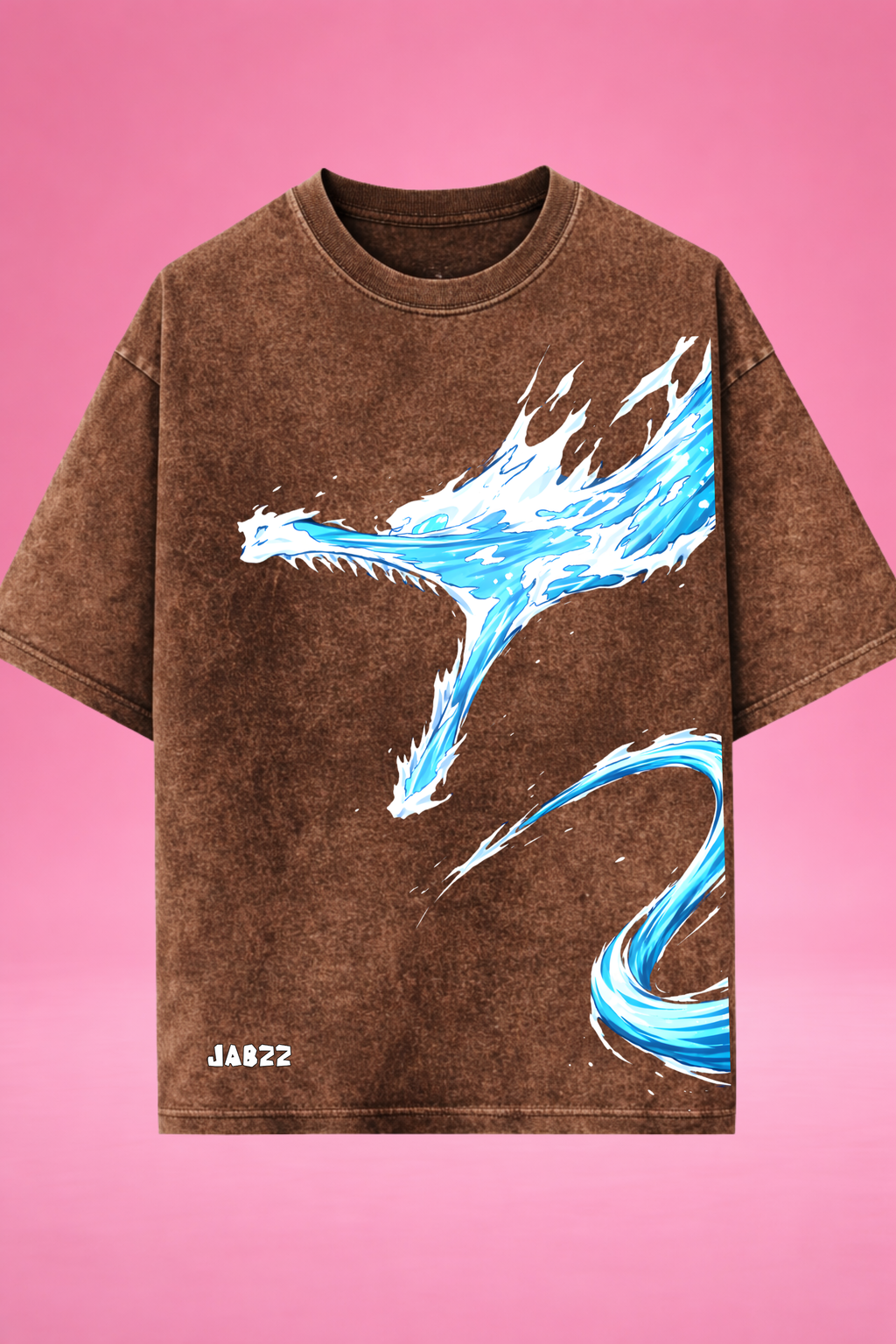 Tidal Slash Demon Slayer Acid Wash Oversized T-Shirt