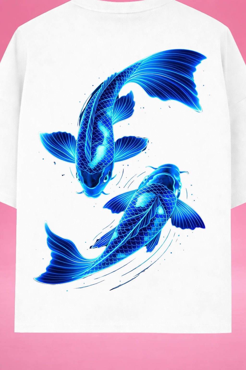 Neon Koi Flow Oversized T-Shirt