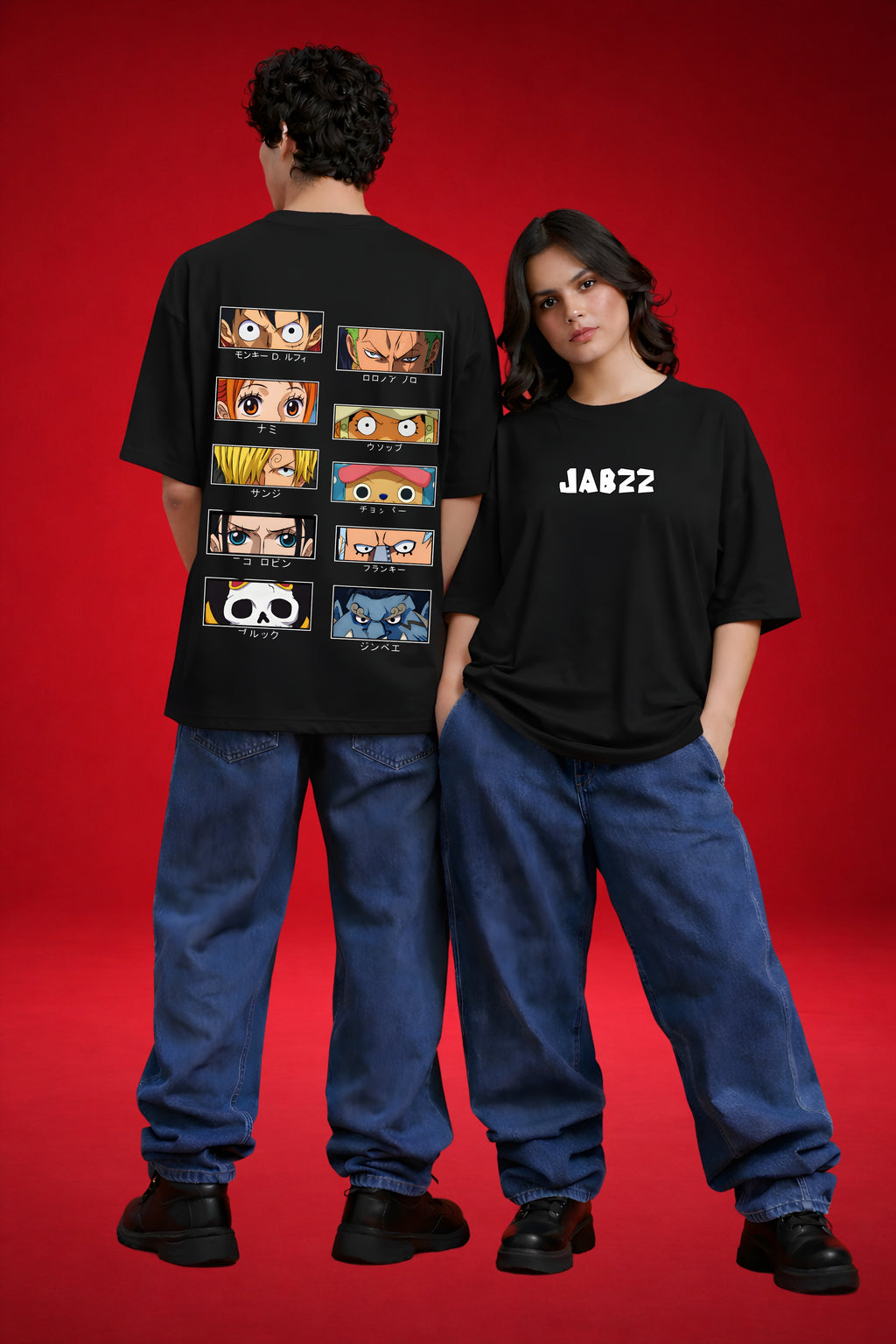 Strawhat Lineup One Piece Oversized T-Shirt