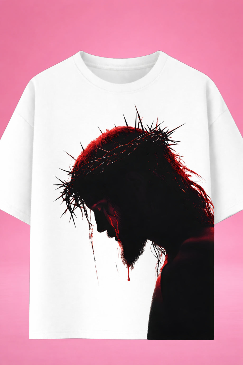 Sacred Silence: Crown of Thorns Oversized T-Shirt