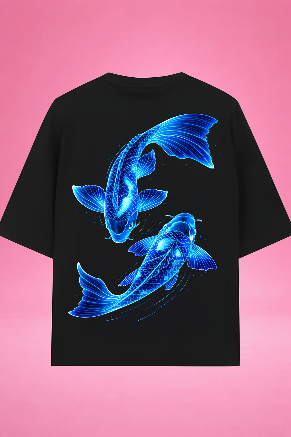 Neon Koi Flow Oversized T-Shirt