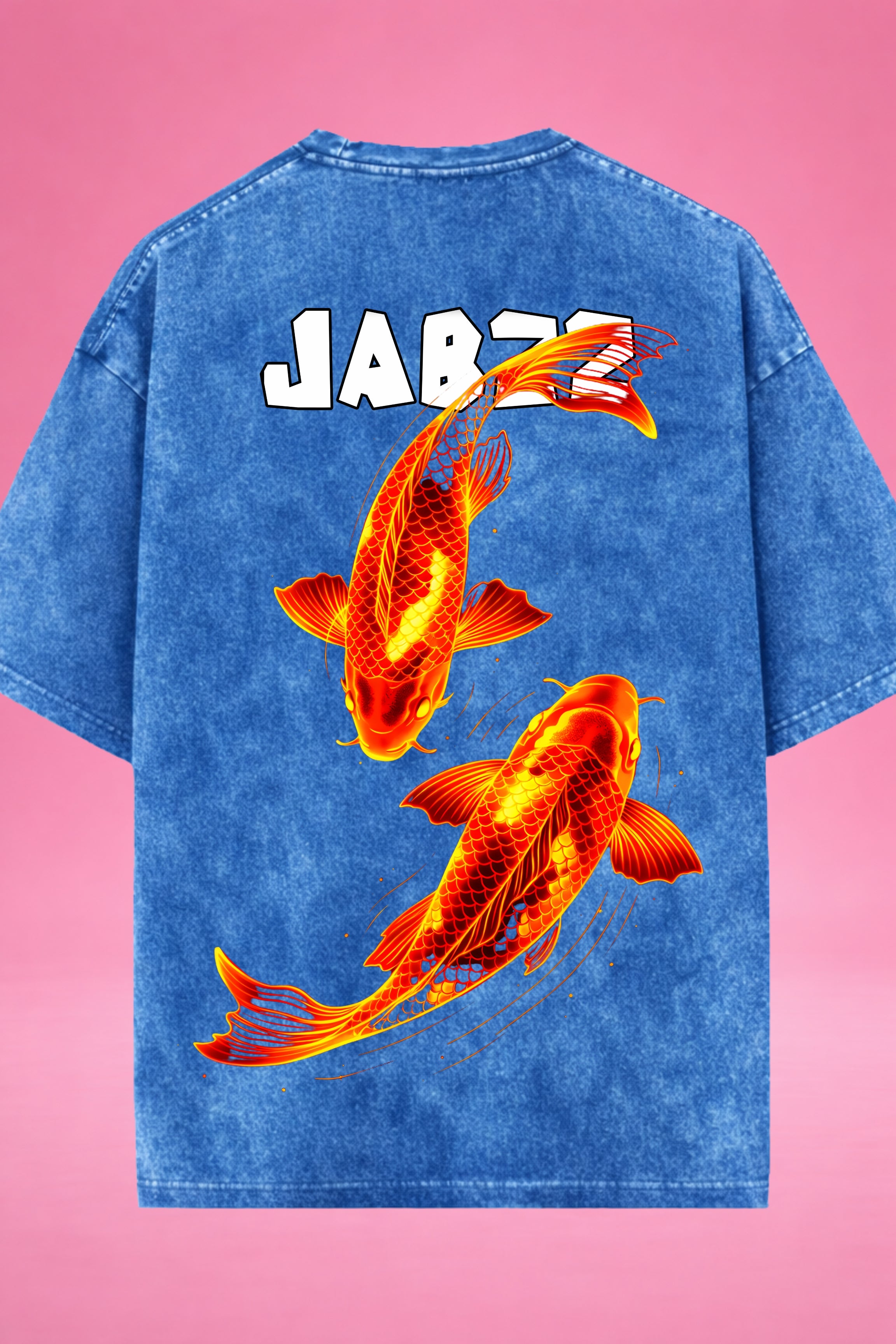 Neon Koi Ascend Acid Wash Oversized T-Shirt