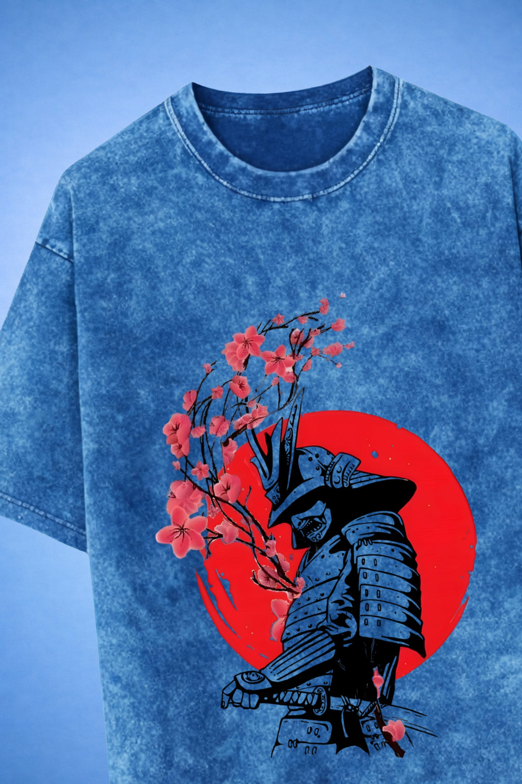 Crimson Ronin Acid Wash Oversized T-Shirt