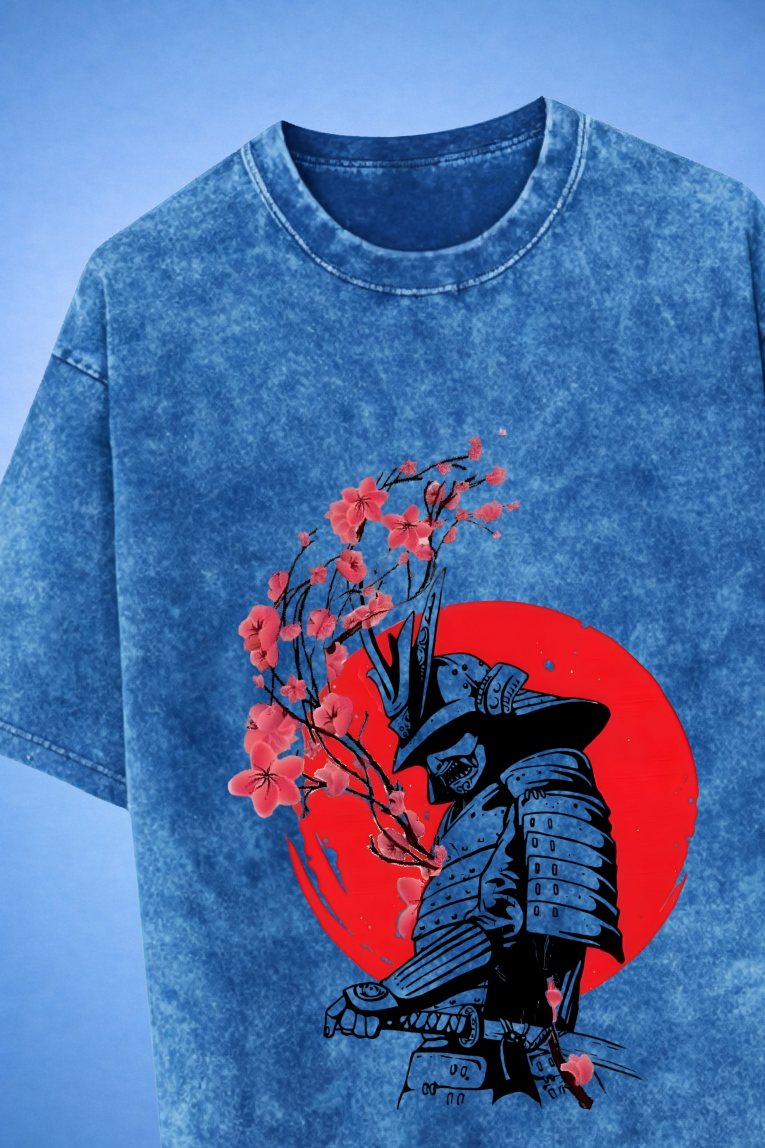 Crimson Ronin Acid Wash Oversized T-Shirt