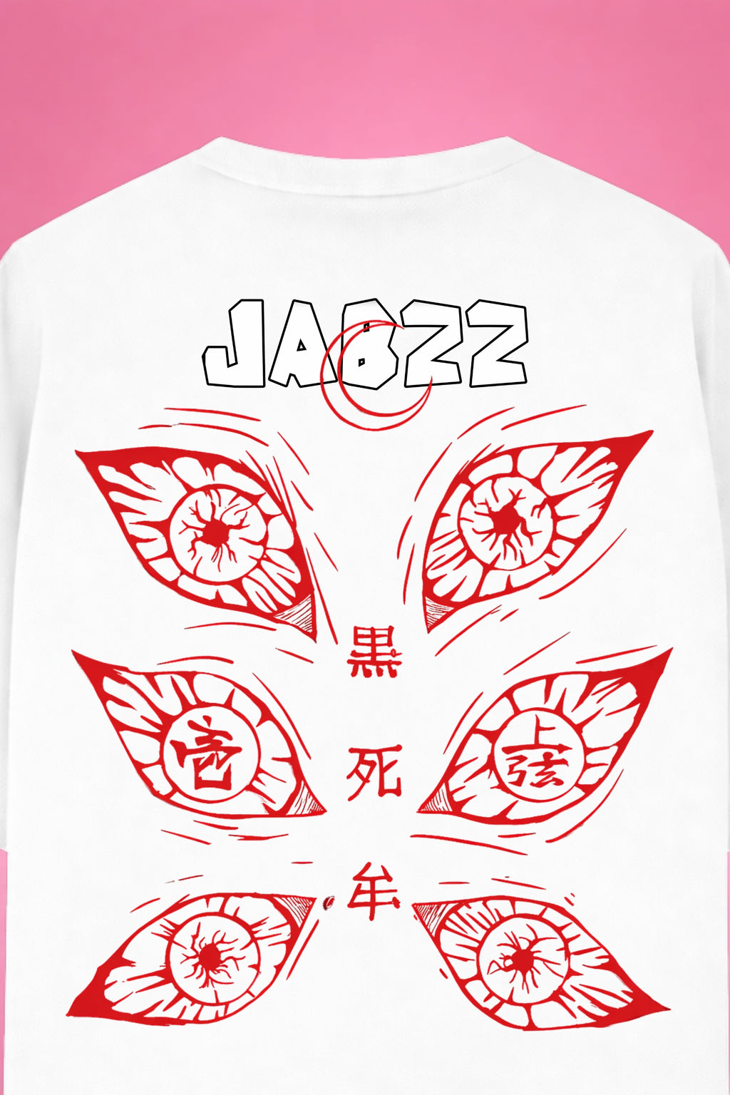 Crimson Six Eyes Demon Slayer Oversized T-Shirt