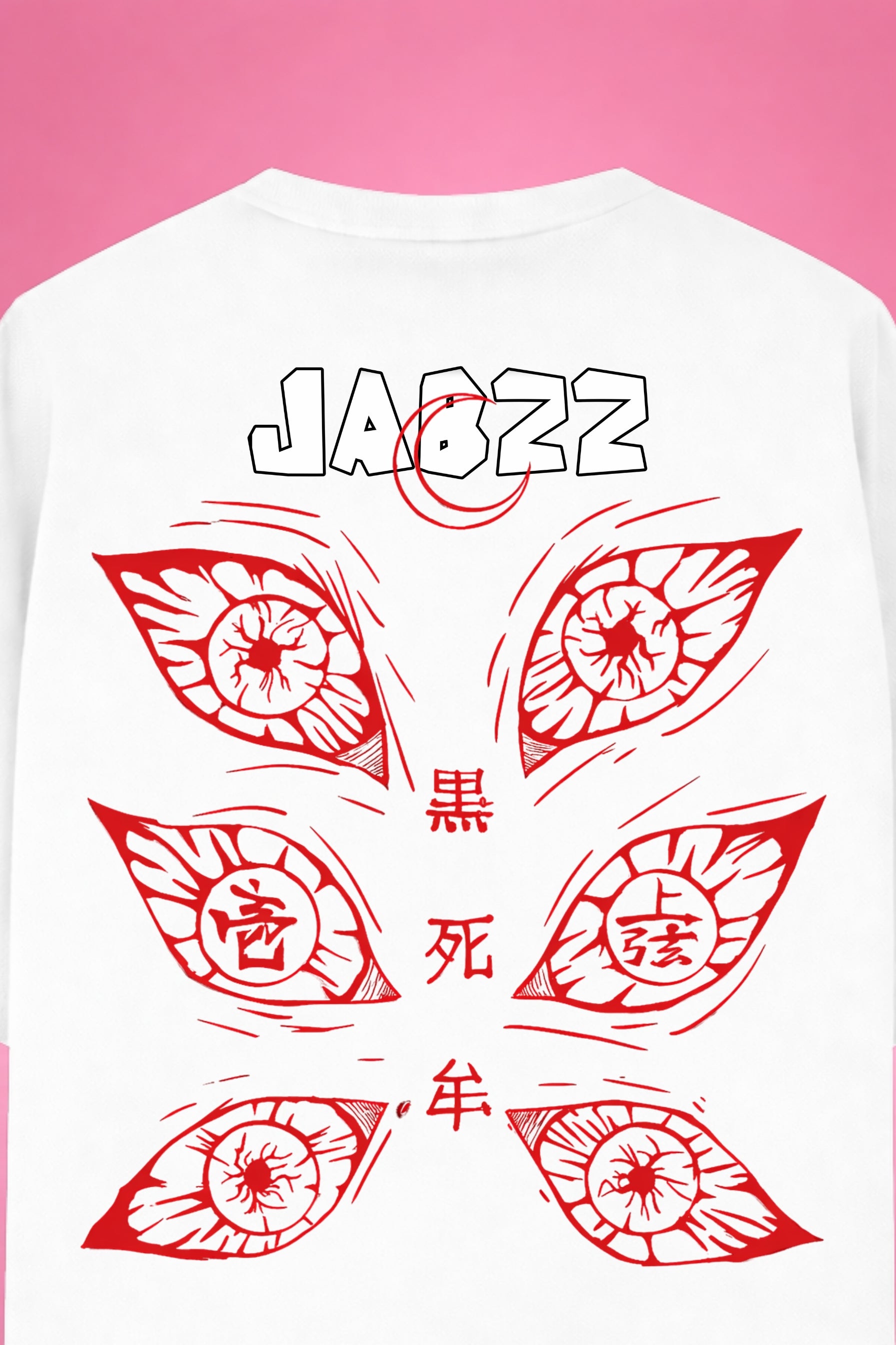 Crimson Six Eyes Demon Slayer Oversized T-Shirt