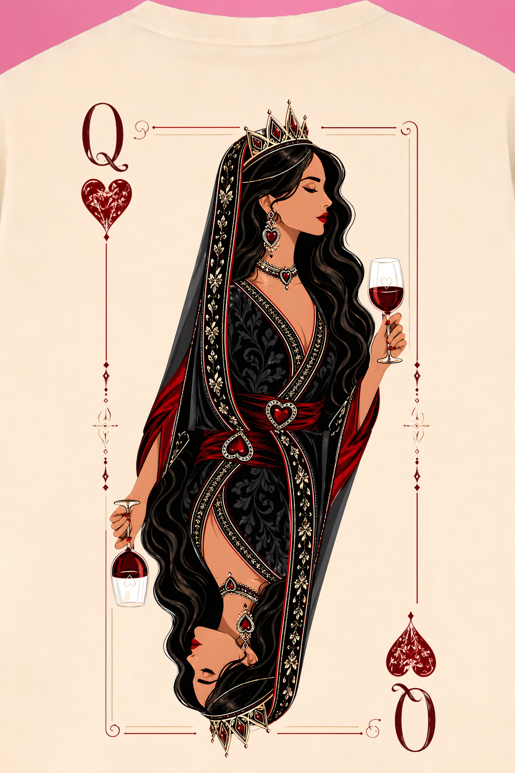 Royal Queen of Hearts Oversized T-Shirt