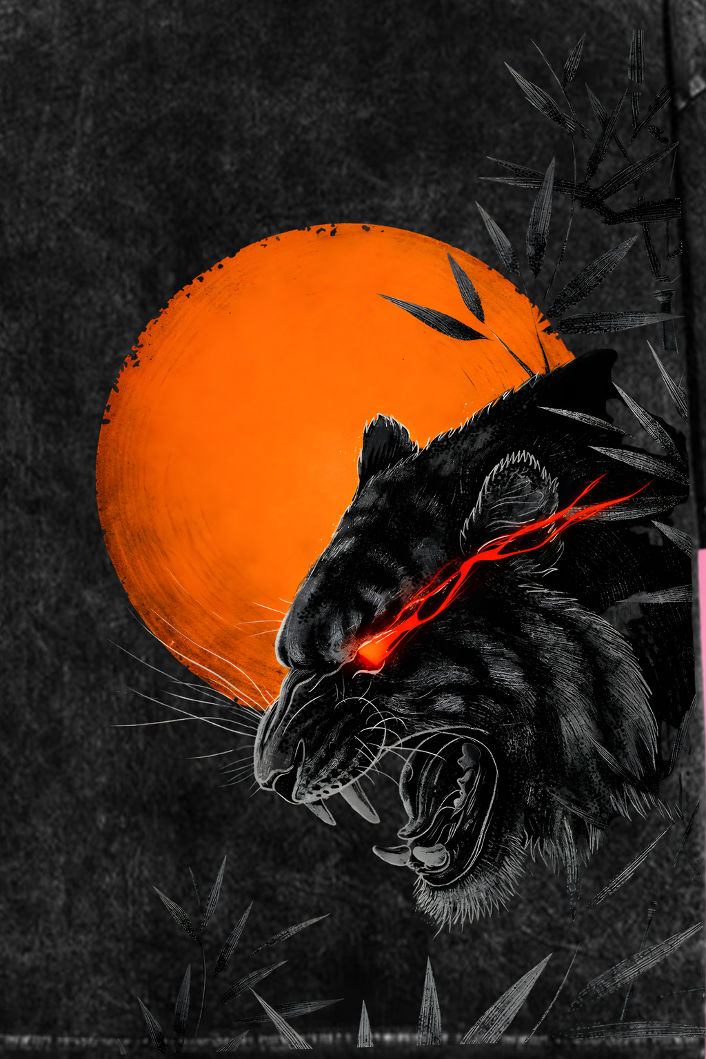 Eclipse Panther Acid Wash Oversized T-Shirt