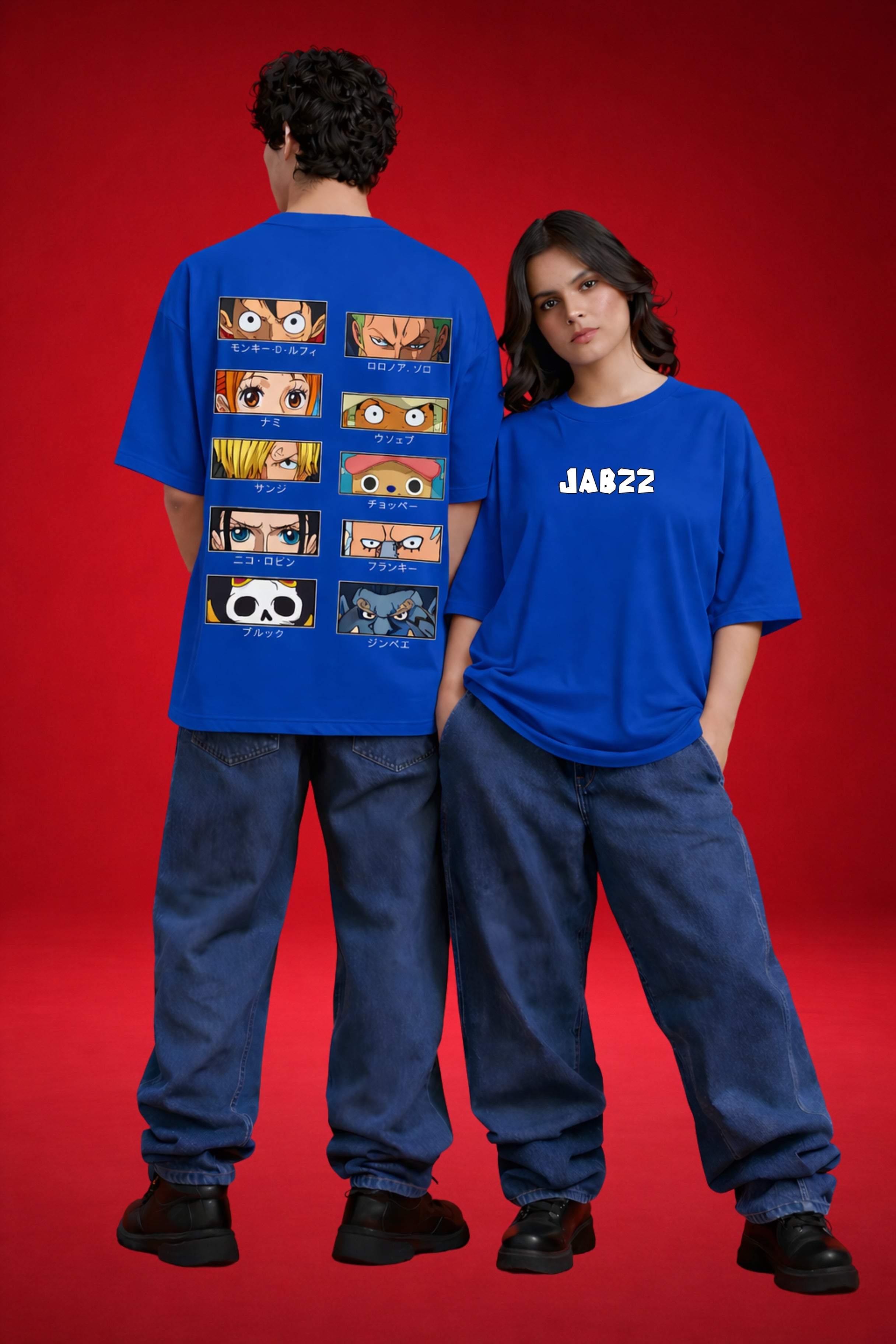 Strawhat Lineup One Piece Oversized T-Shirt