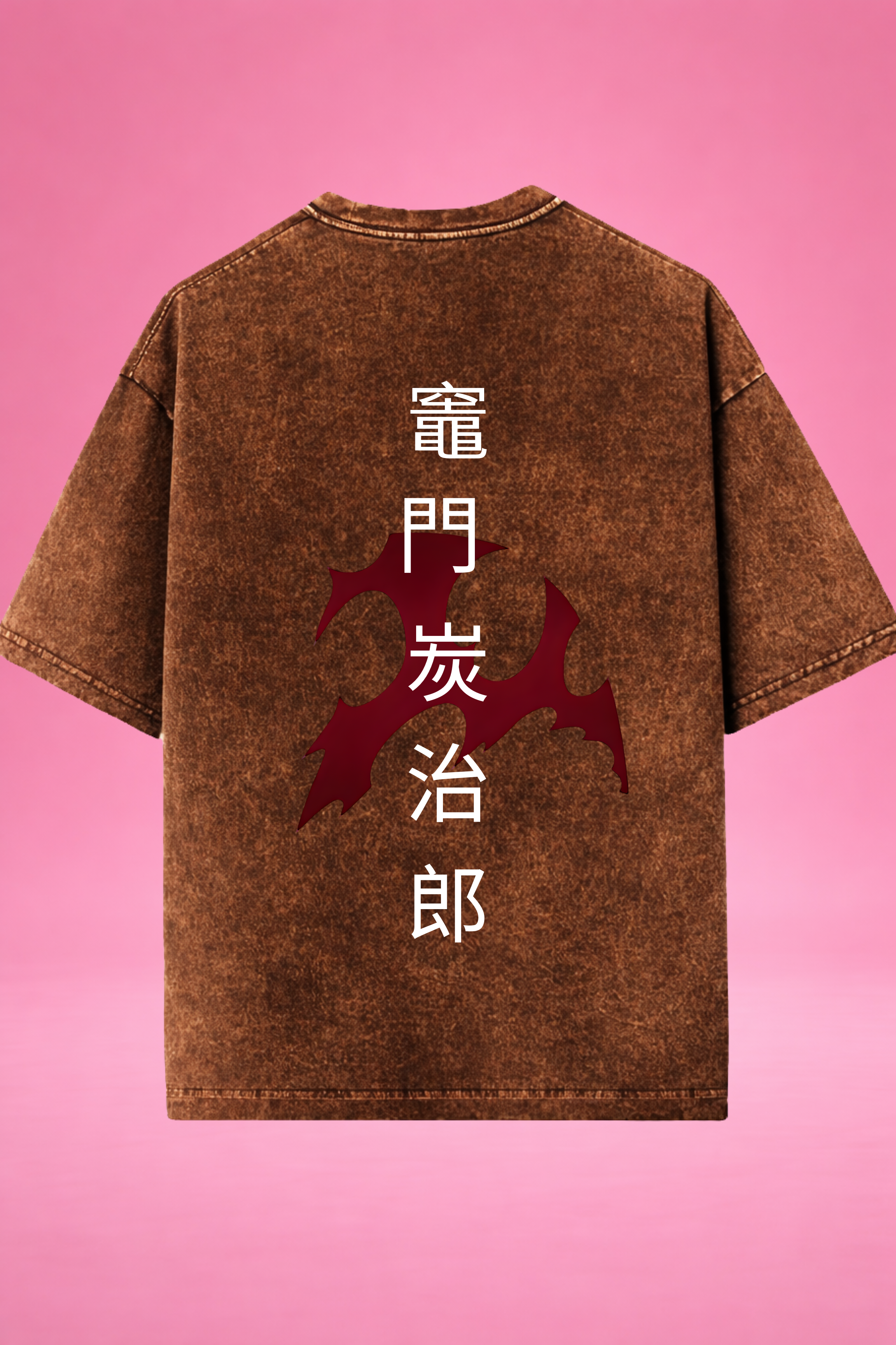 Tidal Slash Demon Slayer Acid Wash Oversized T-Shirt