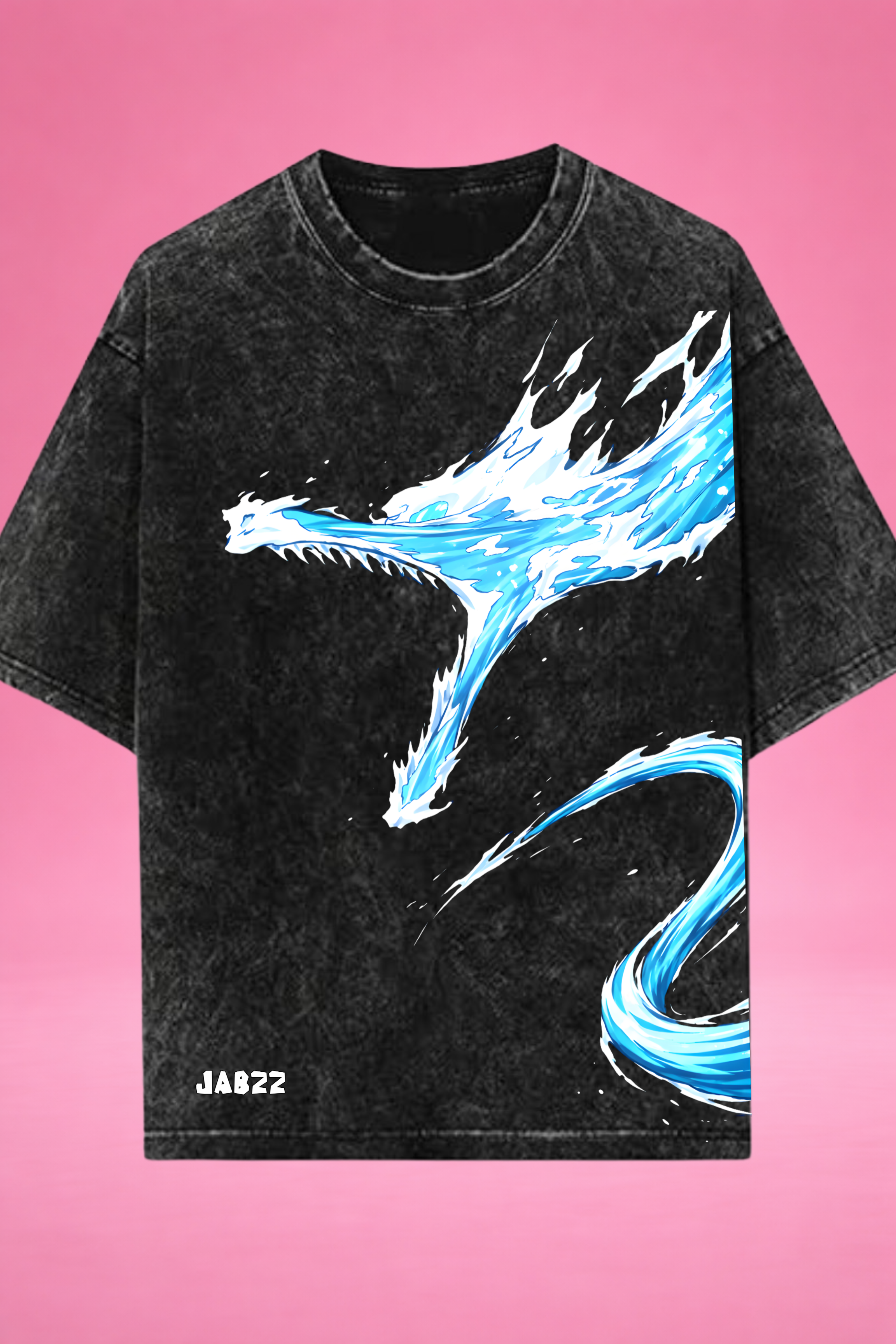 Tidal Slash Demon Slayer Acid Wash Oversized T-Shirt