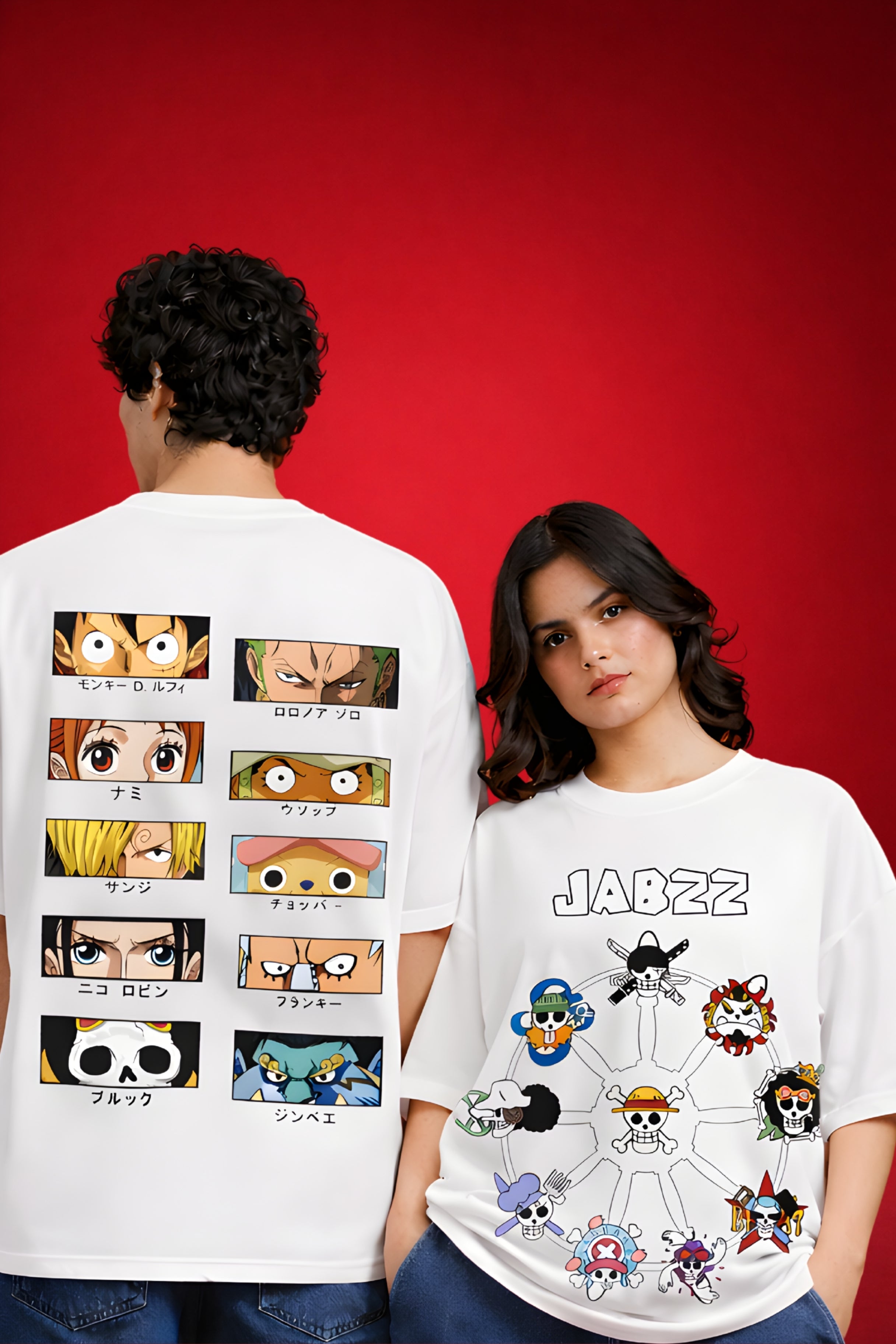 One Piece Strawhat Lineup x Skull Syndicate Oversized T-Shirt