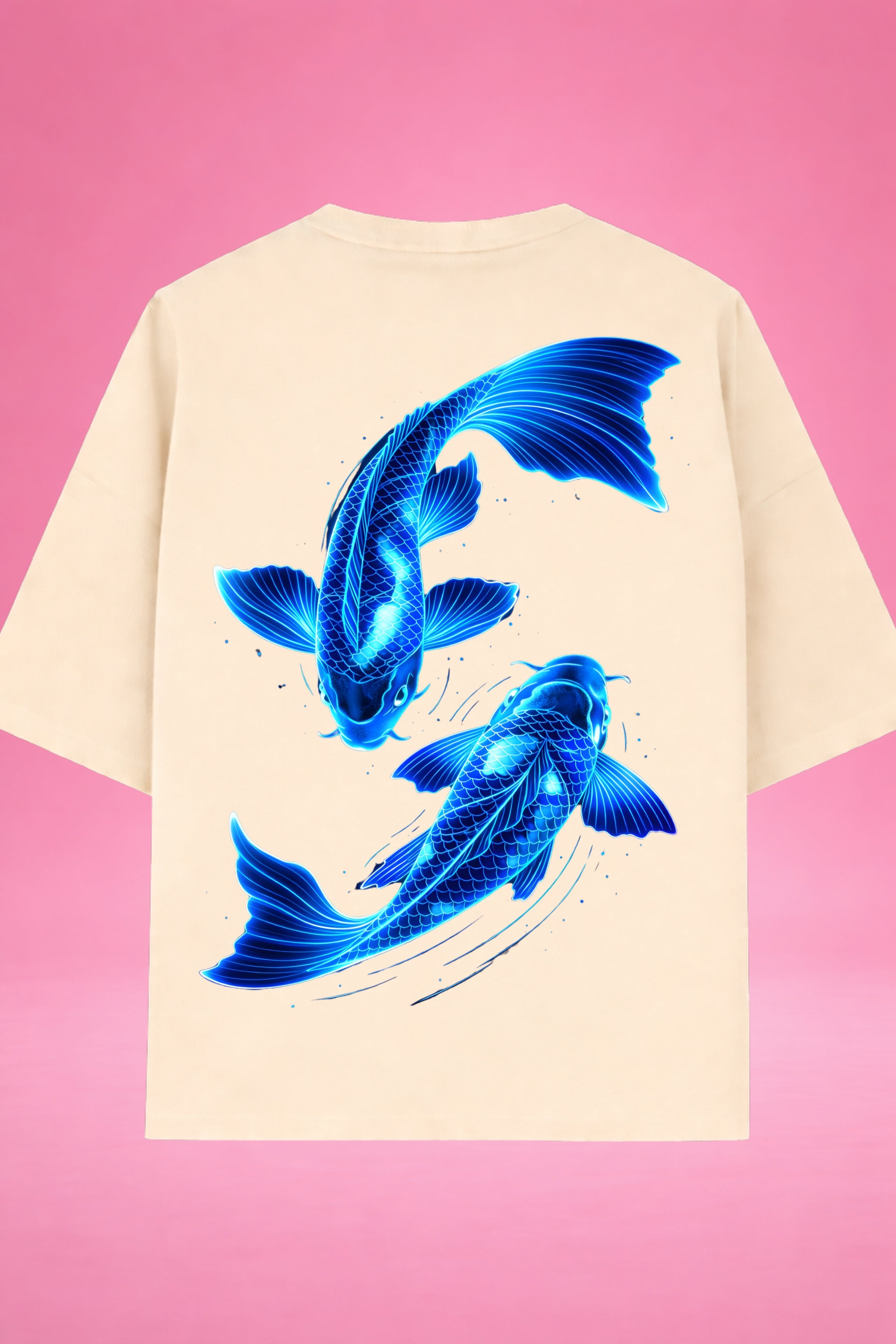 Neon Koi Flow Oversized T-Shirt