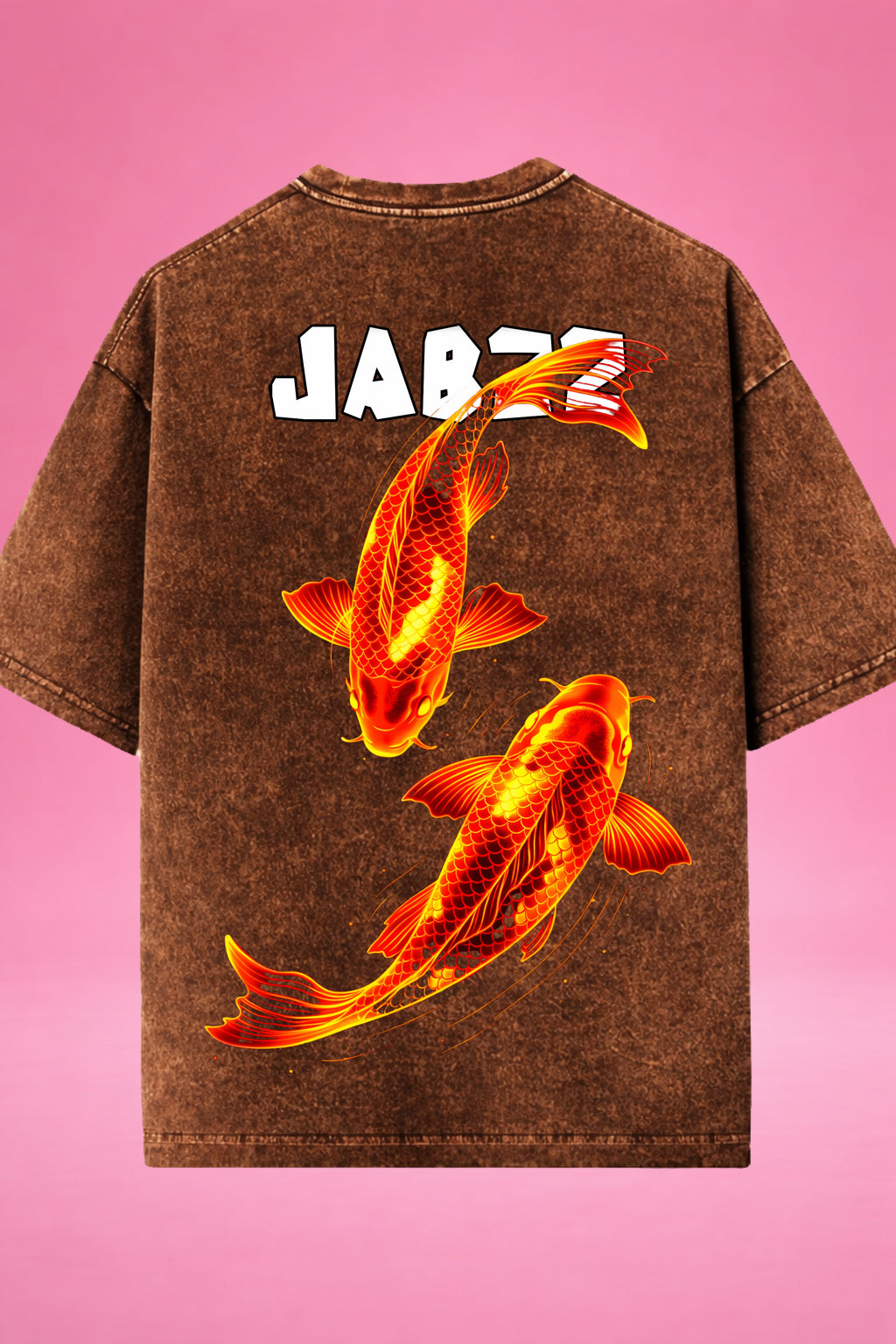 Neon Koi Ascend Acid Wash Oversized T-Shirt