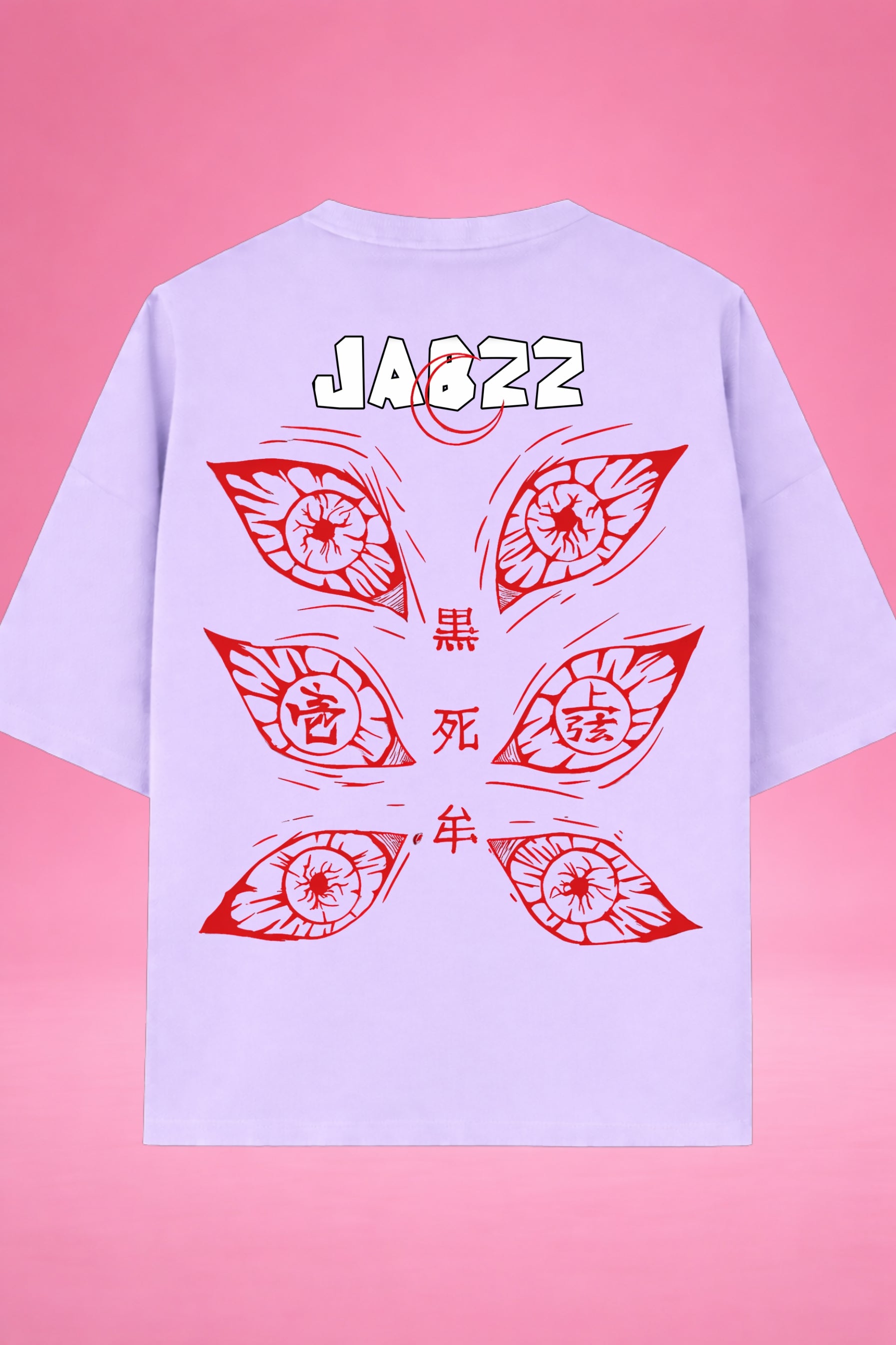 Crimson Six Eyes Demon Slayer Oversized T-Shirt