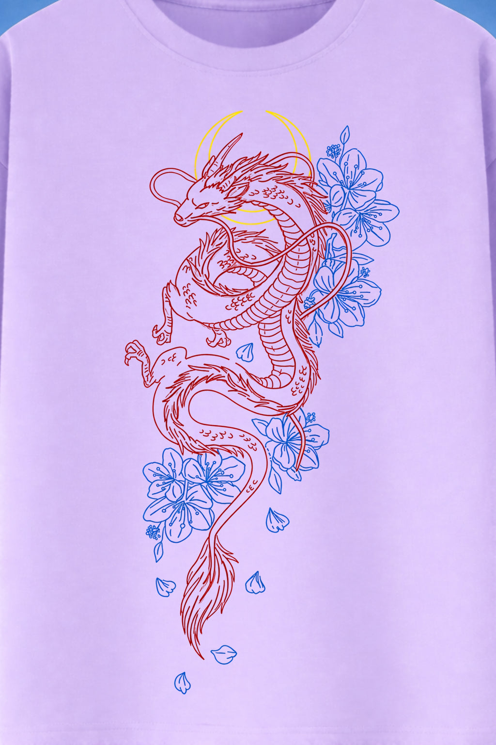 Celestial Sakura Dragon Oversized T-Shirt