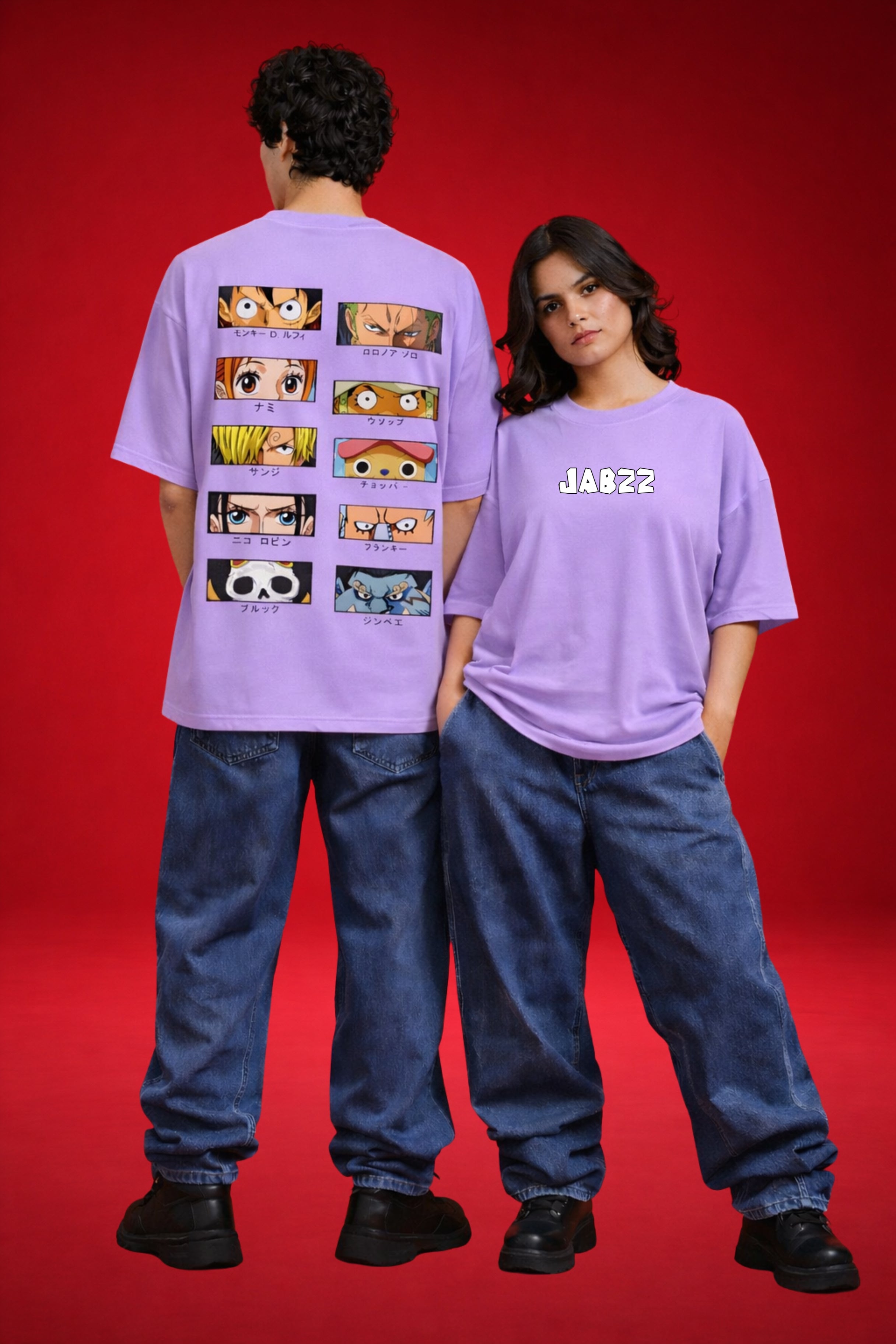 Strawhat Lineup One Piece Oversized T-Shirt
