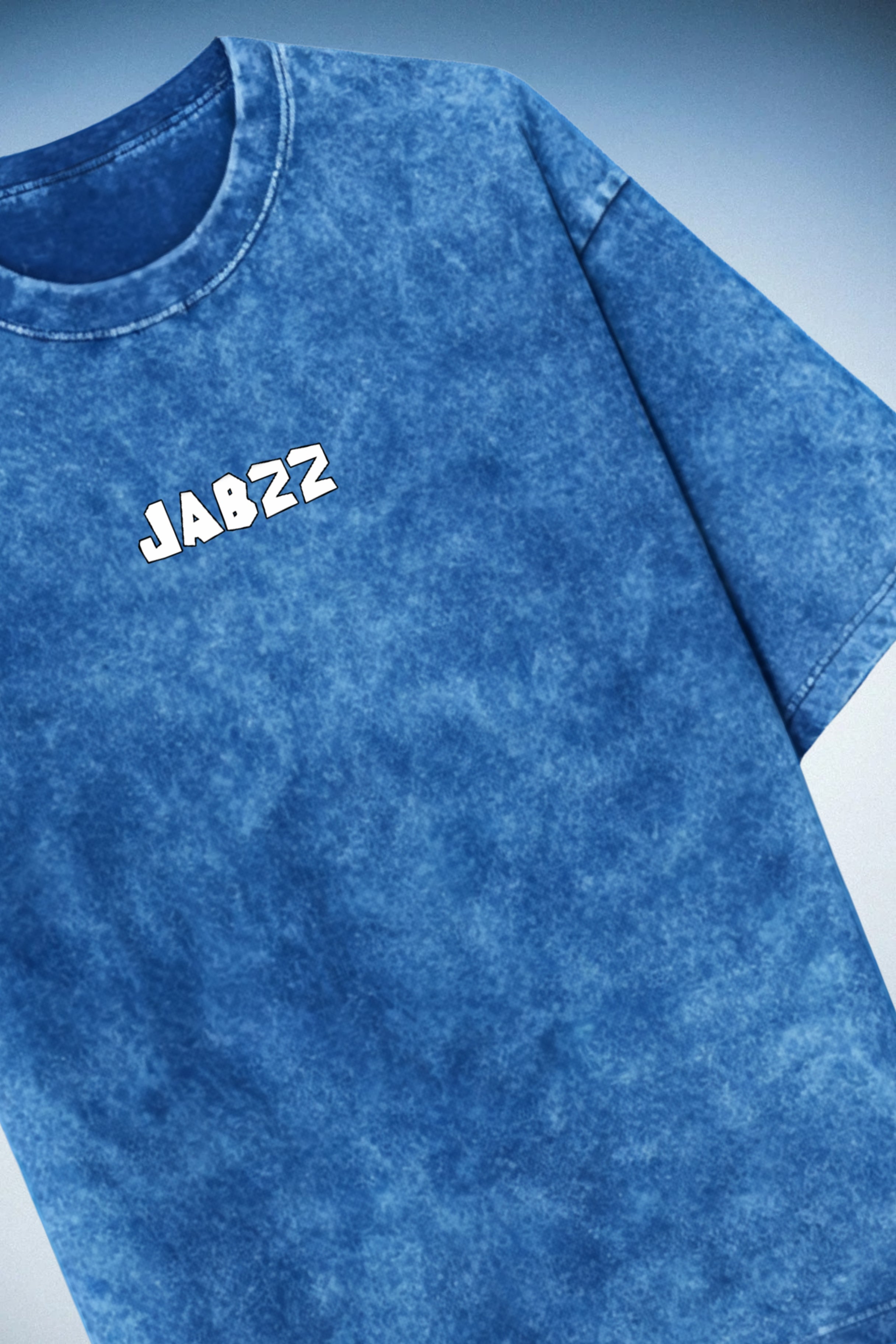 Blue Acid Wash Oversized T-Shirt