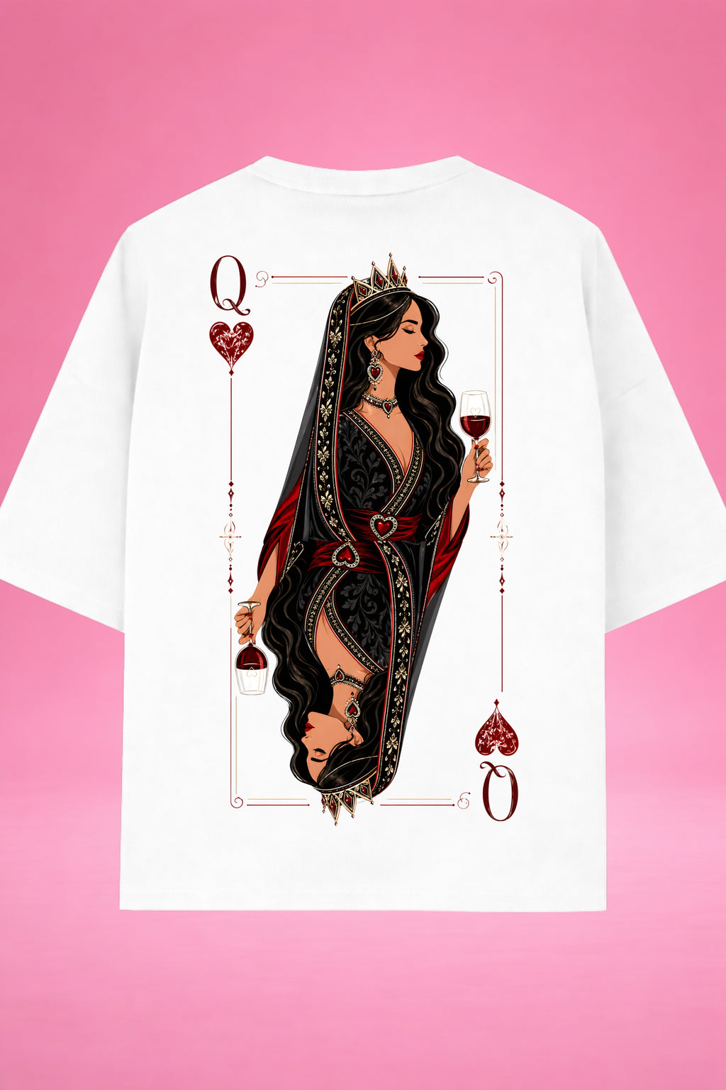 Royal Queen of Hearts Oversized T-Shirt