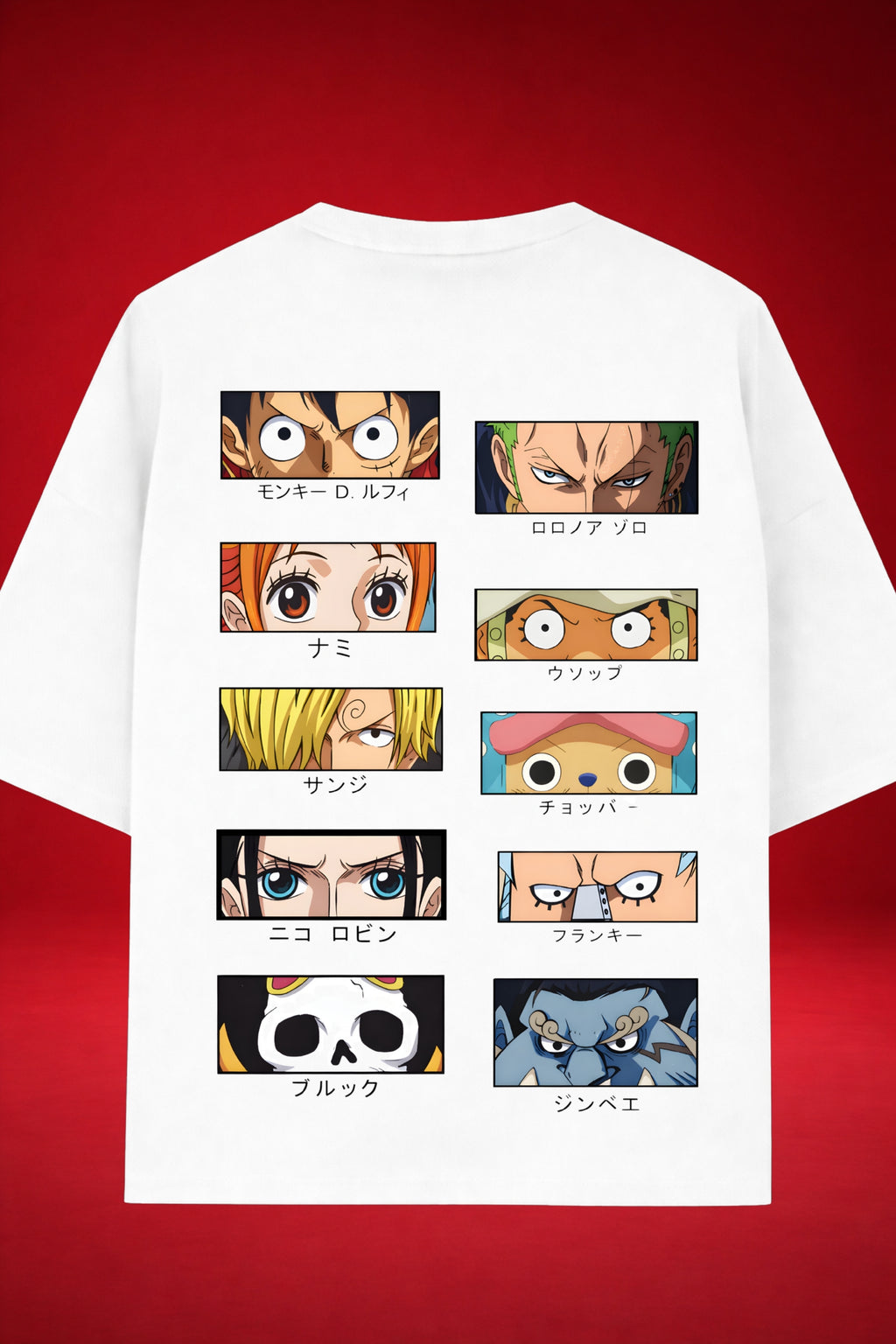 Strawhat Lineup One Piece Oversized T-Shirt