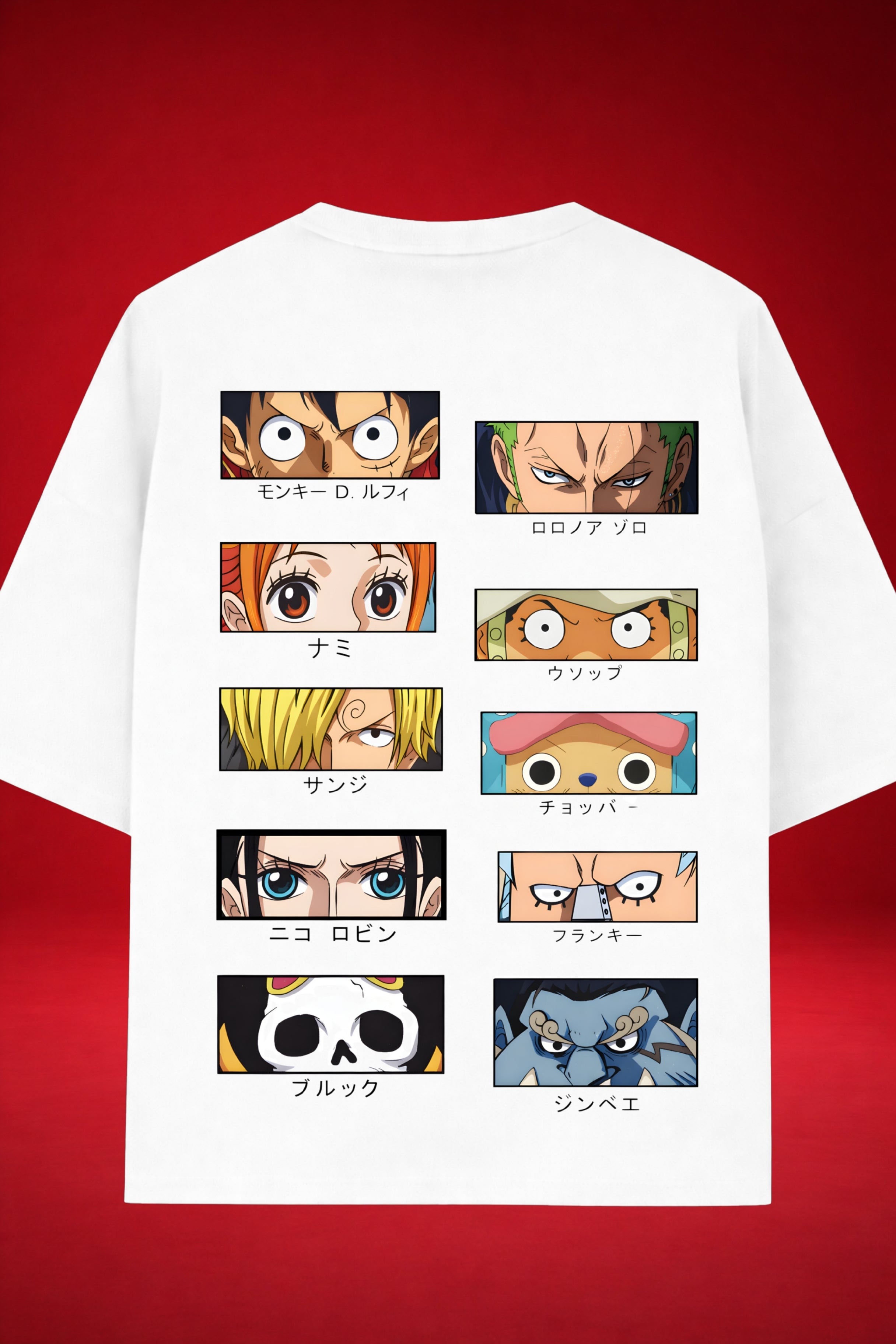 Strawhat Lineup One Piece Oversized T-Shirt