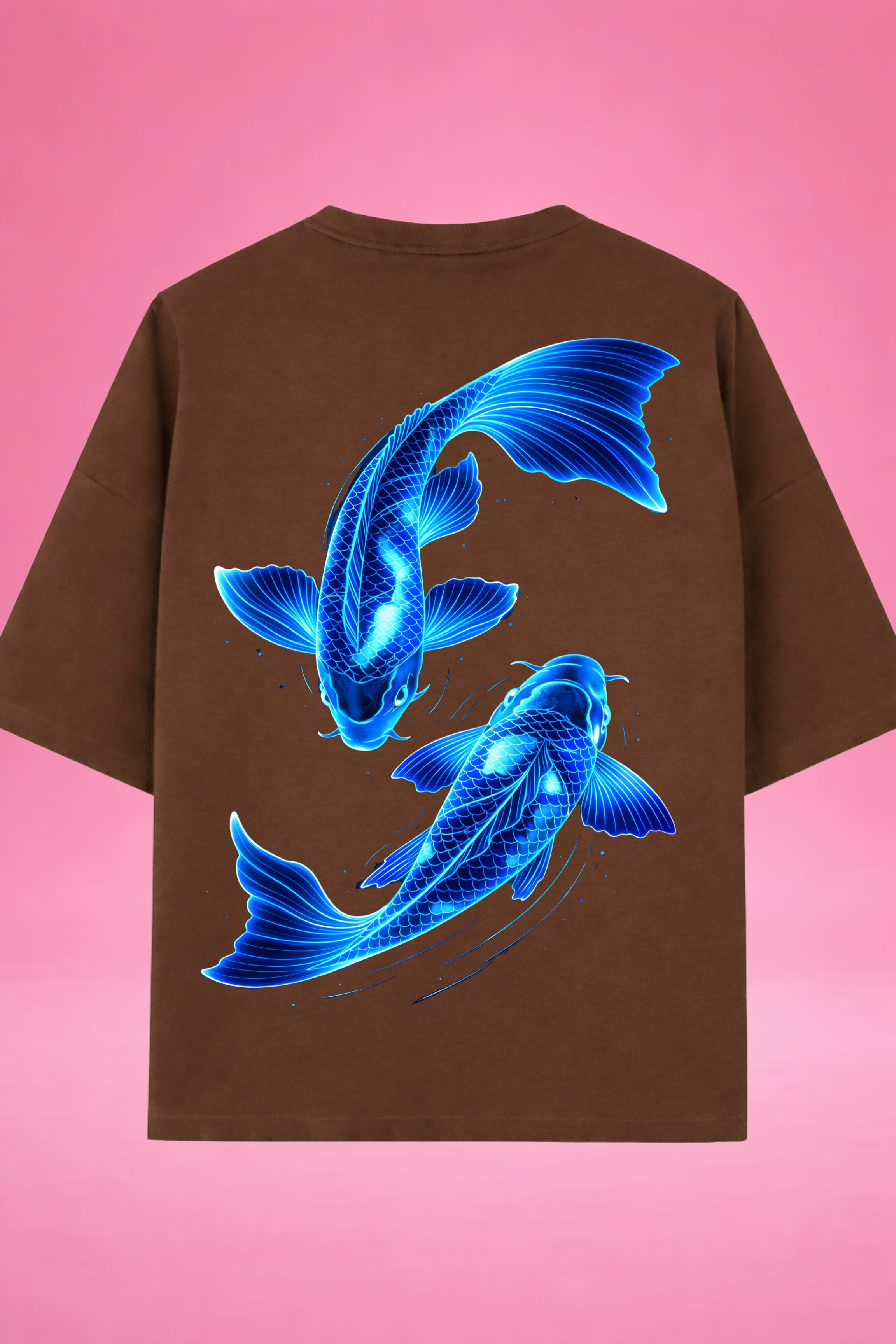 Neon Koi Flow Oversized T-Shirt