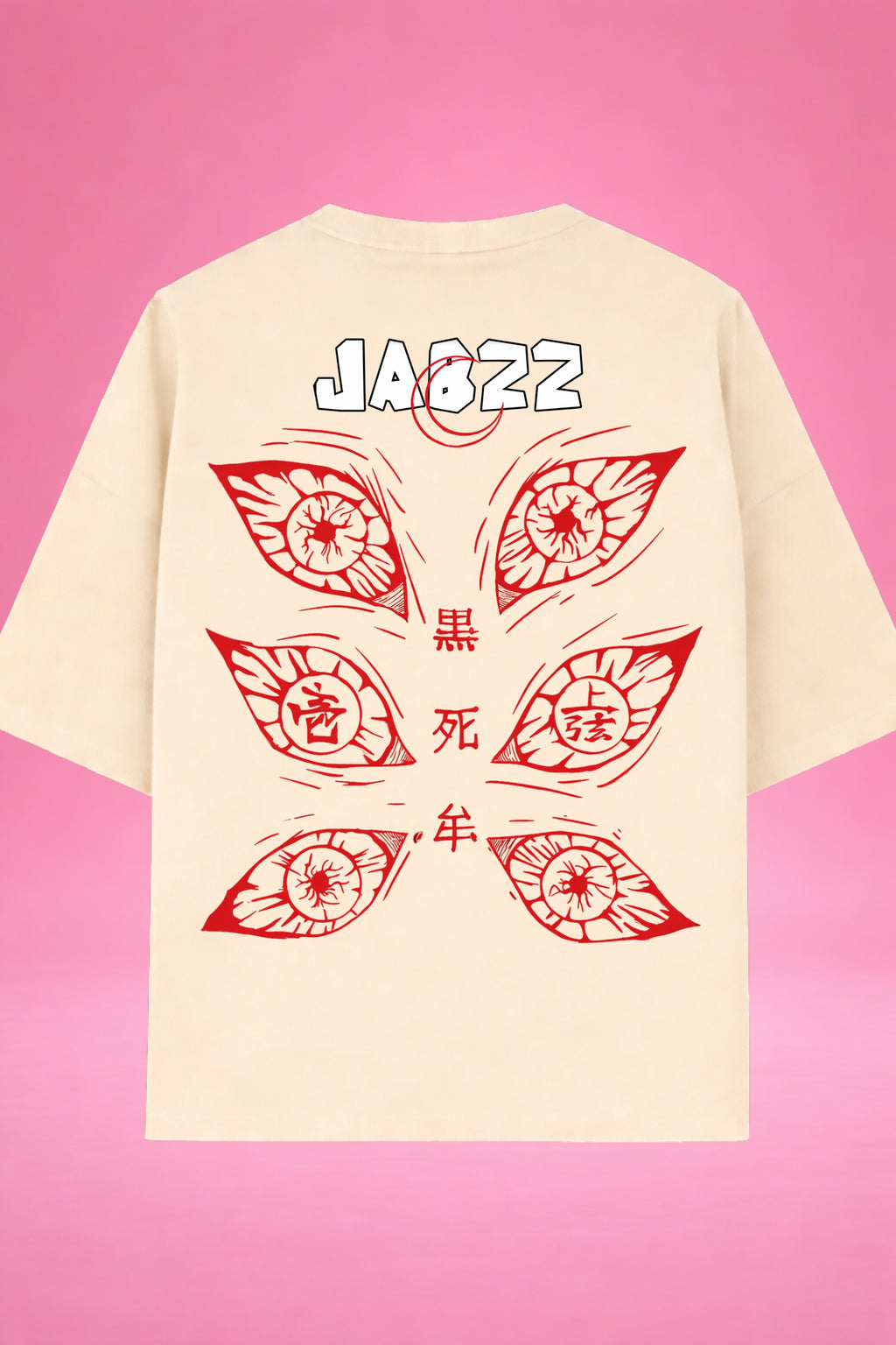 Crimson Six Eyes Demon Slayer Oversized T-Shirt