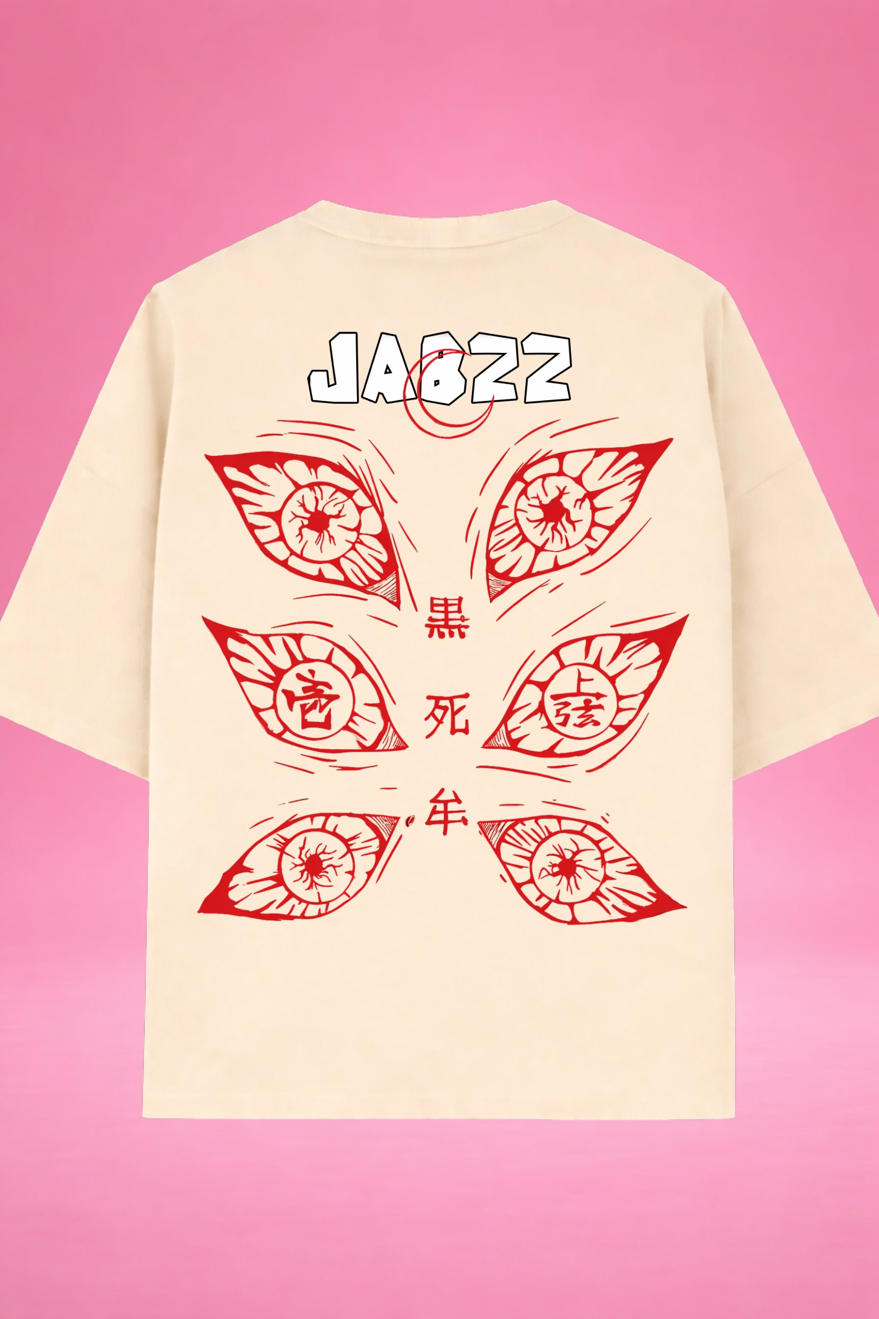 Crimson Six Eyes Demon Slayer Oversized T-Shirt