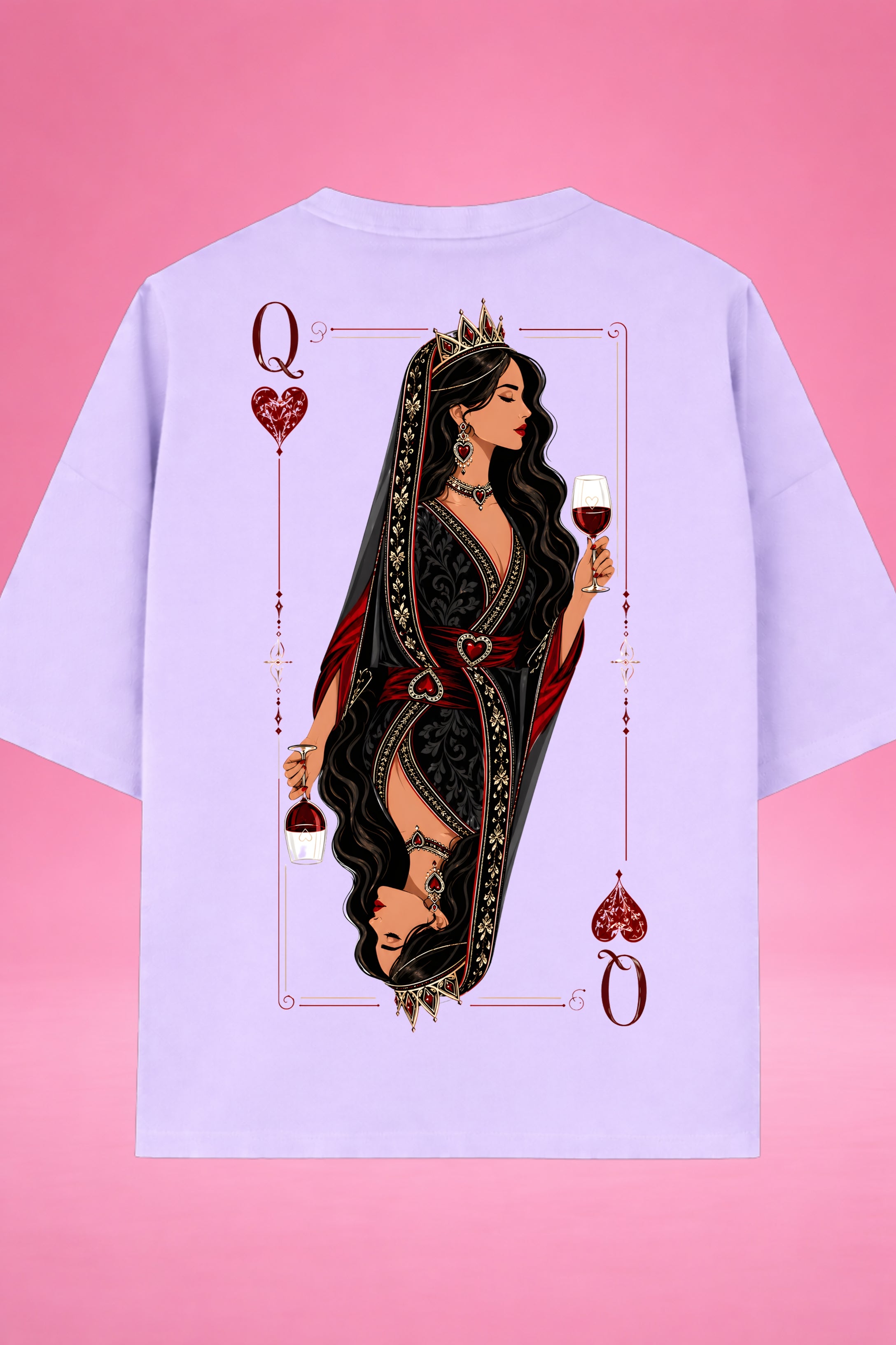 Royal Queen of Hearts Oversized T-Shirt