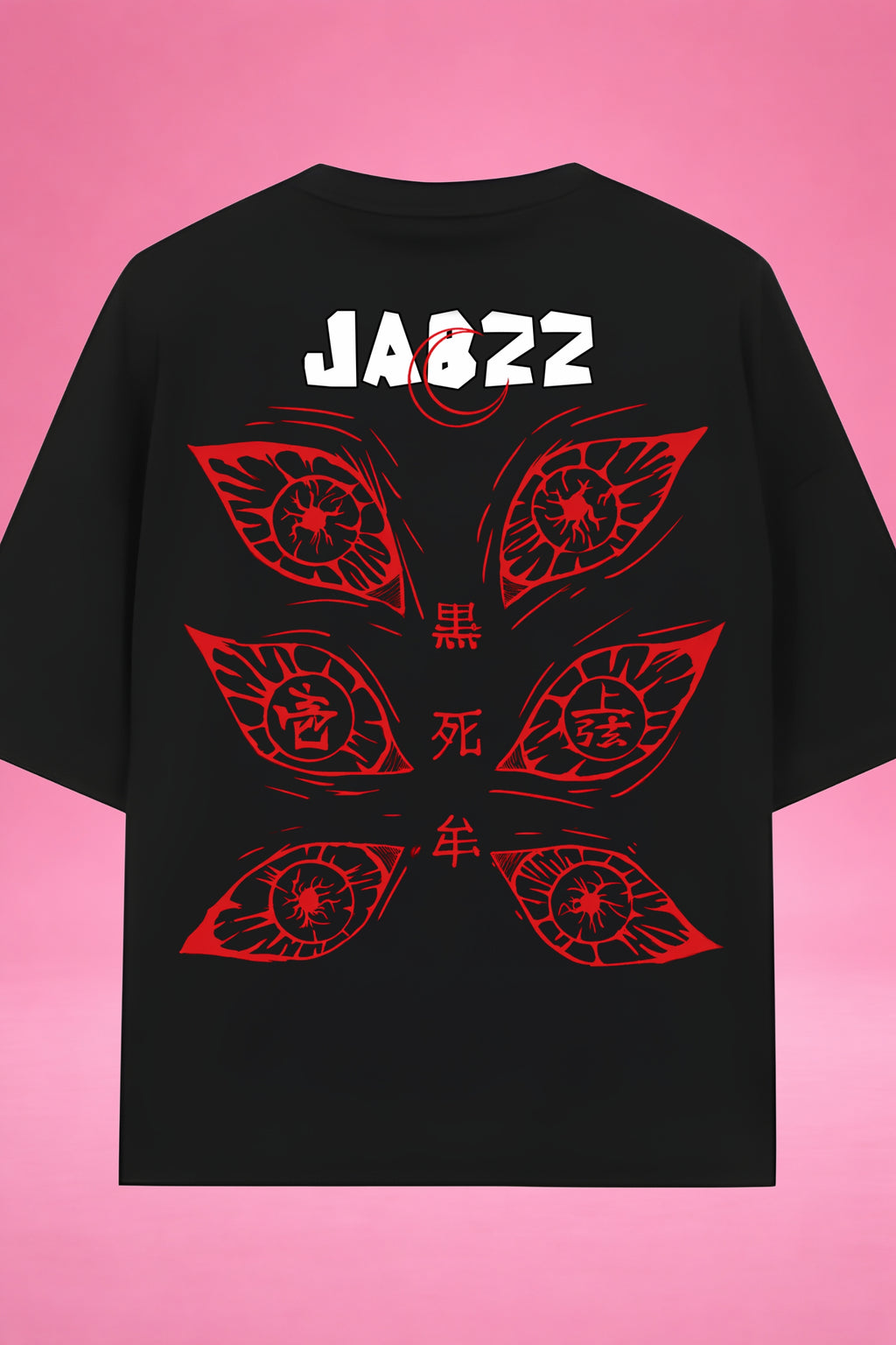 Crimson Six Eyes Demon Slayer Oversized T-Shirt