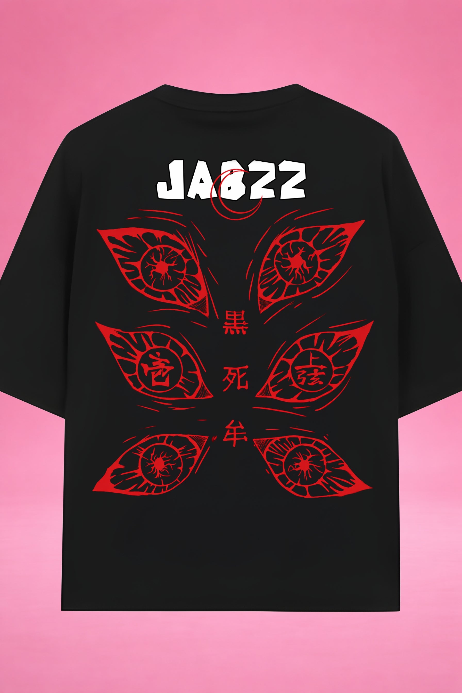 Crimson Six Eyes Demon Slayer Oversized T-Shirt